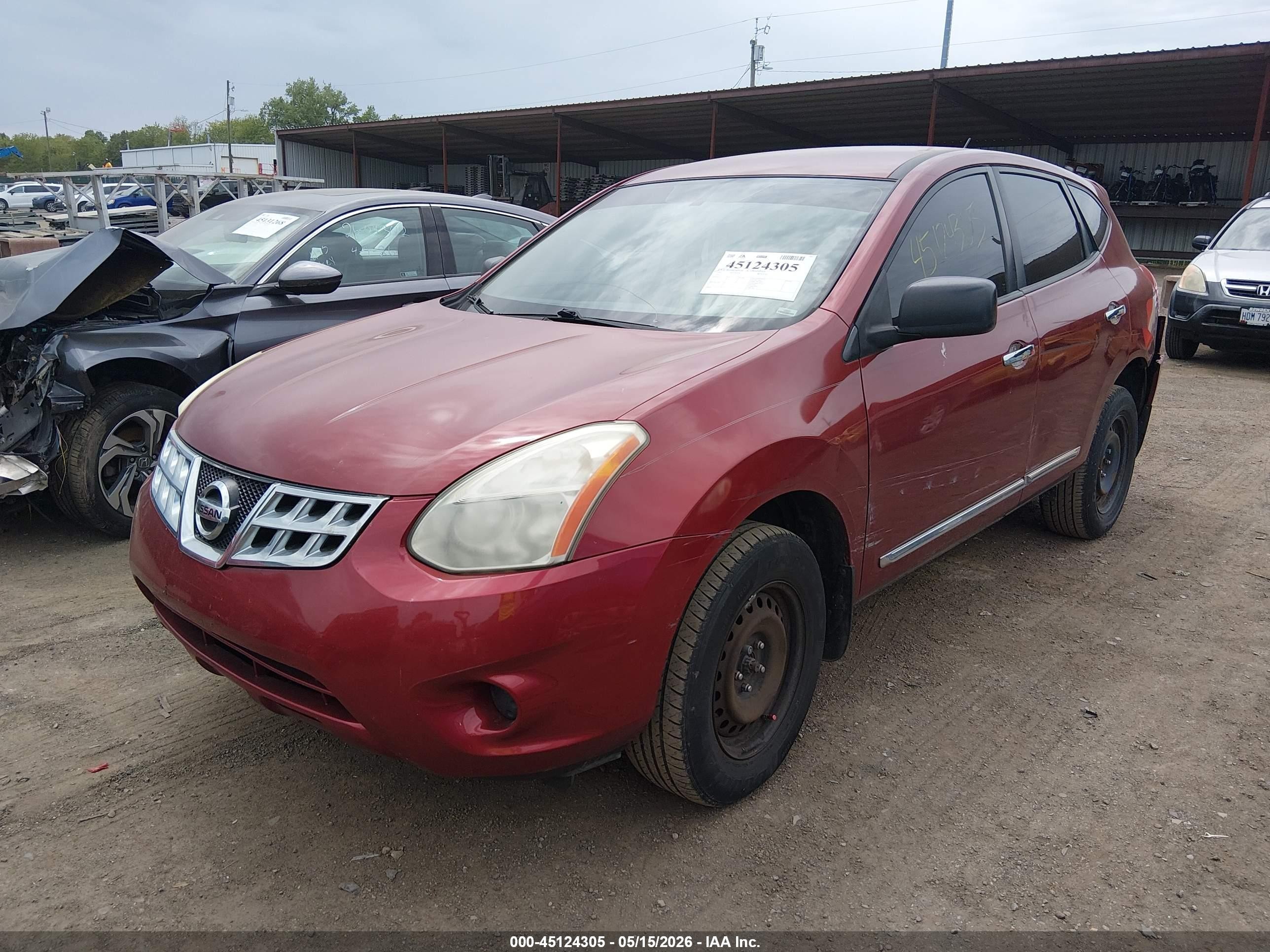 2013 Nissan Rogue S Красный vin: JN8AS5MT2DW546788