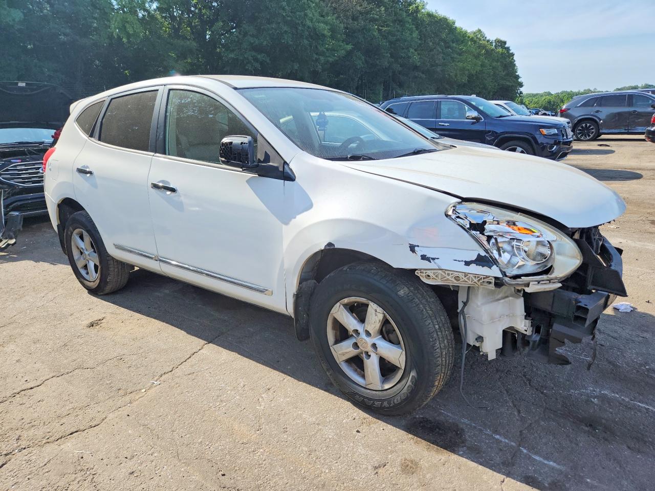 2013 Nissan Rogue S White vin: JN8AS5MT2DW553160