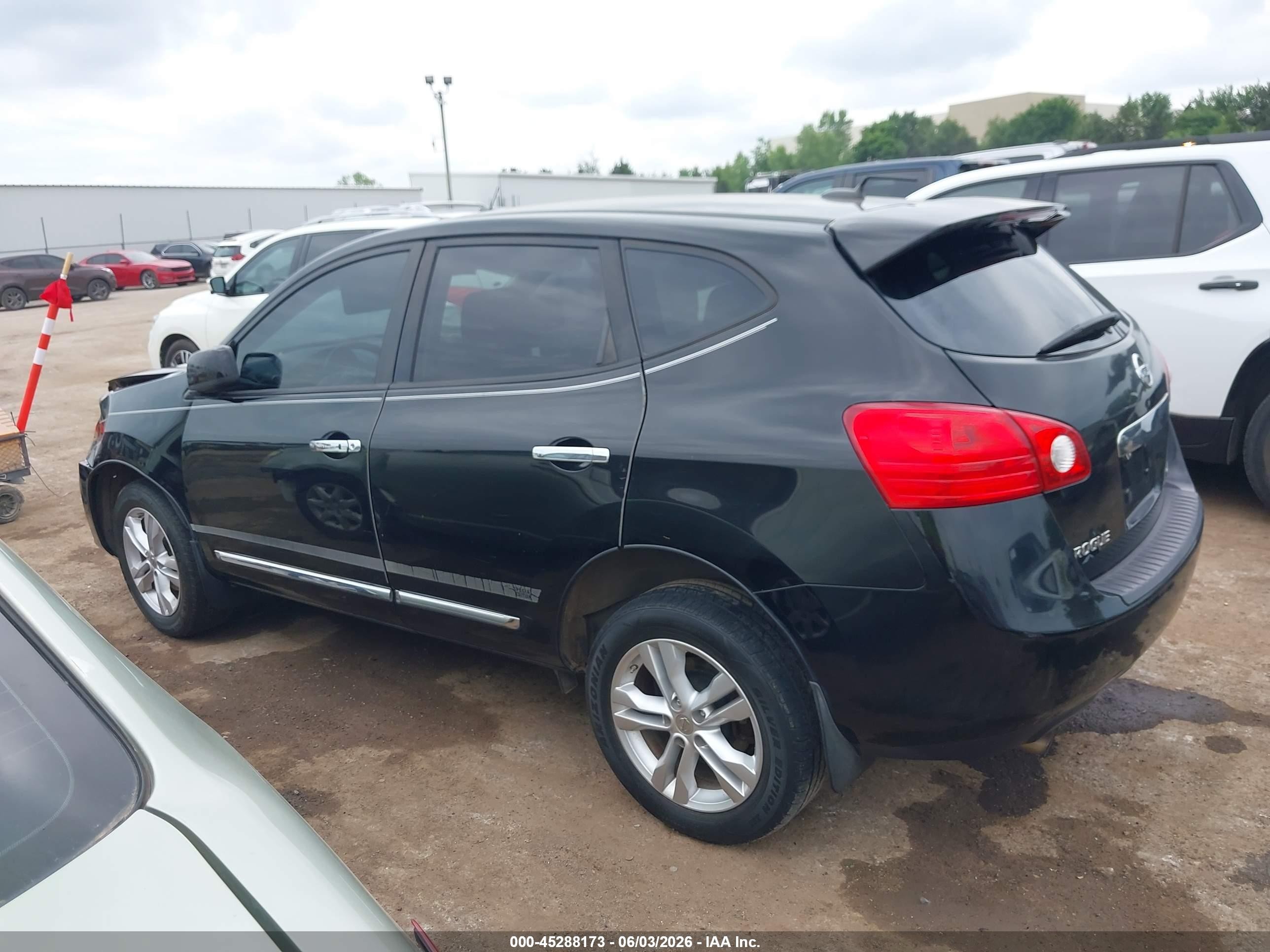 2013 Nissan Rogue S Black vin: JN8AS5MT2DW555104