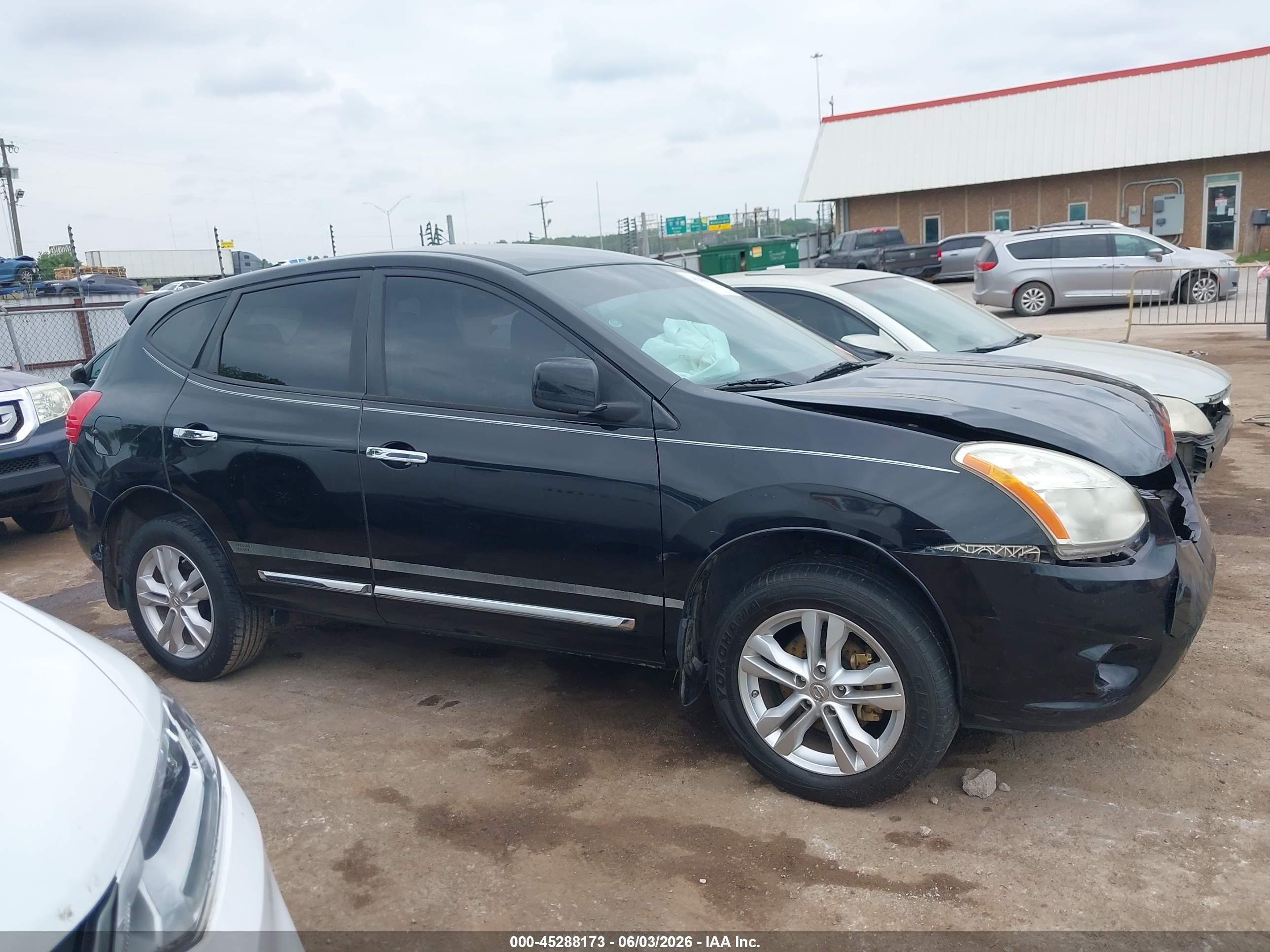 2013 Nissan Rogue S Black vin: JN8AS5MT2DW555104