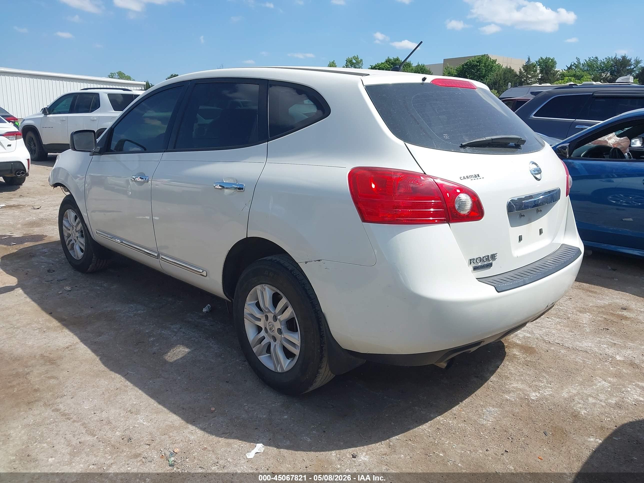 2014 Nissan Rogue Select S White vin: JN8AS5MT2EW618140