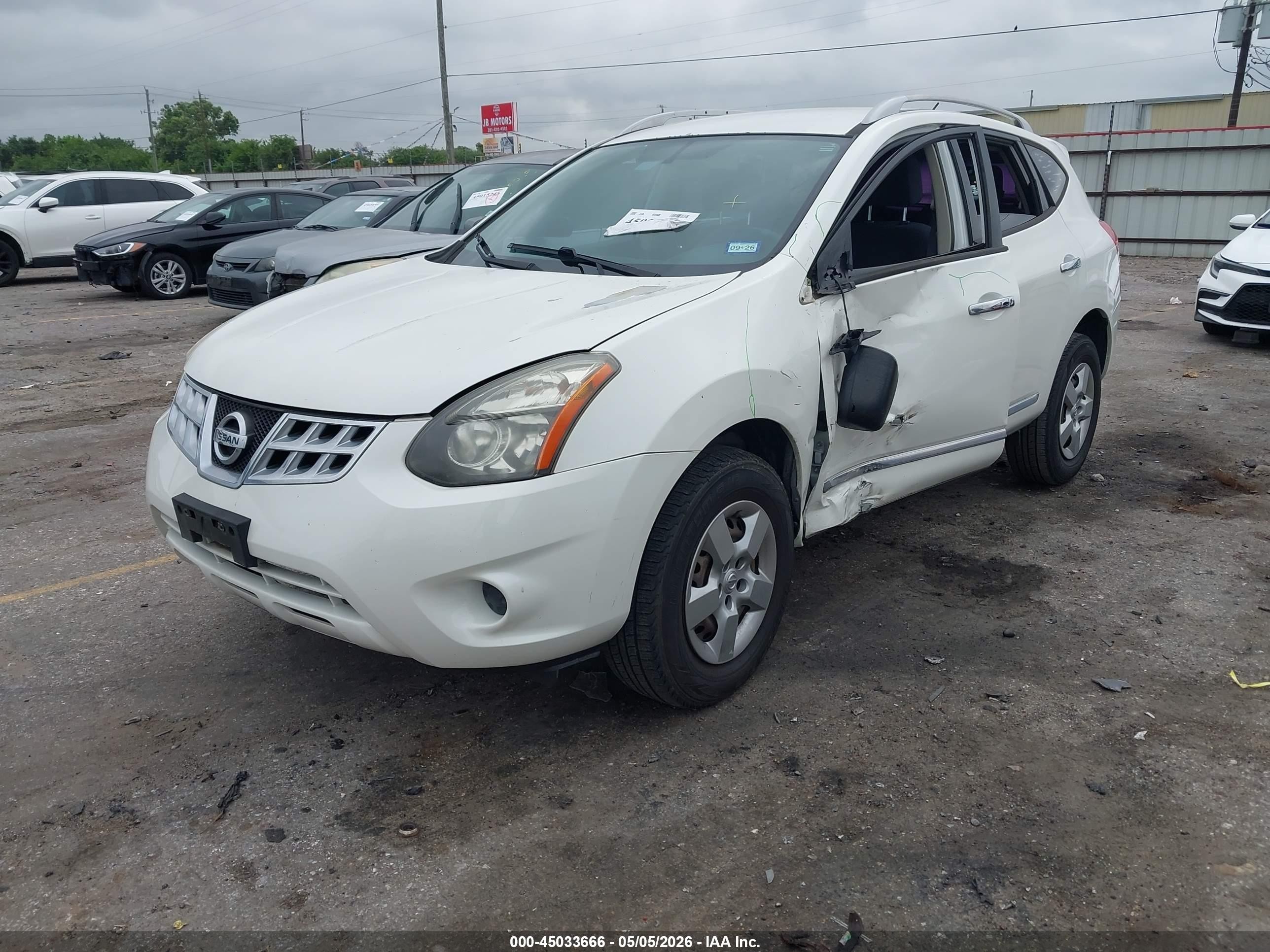 2014 Nissan Rogue Select S White vin: JN8AS5MT2EW625296
