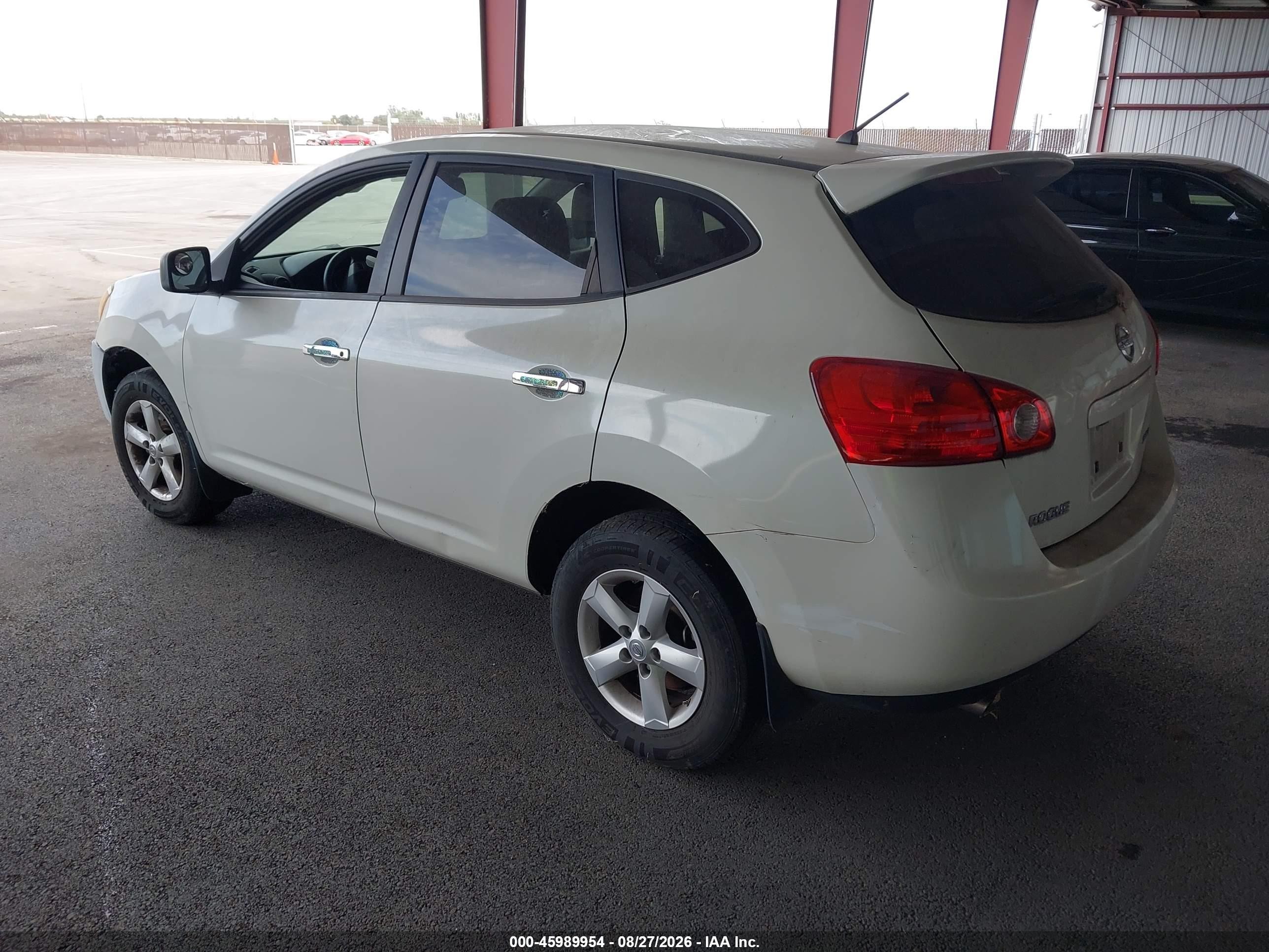 2010 Nissan Rogue S White vin: JN8AS5MT3AW000822