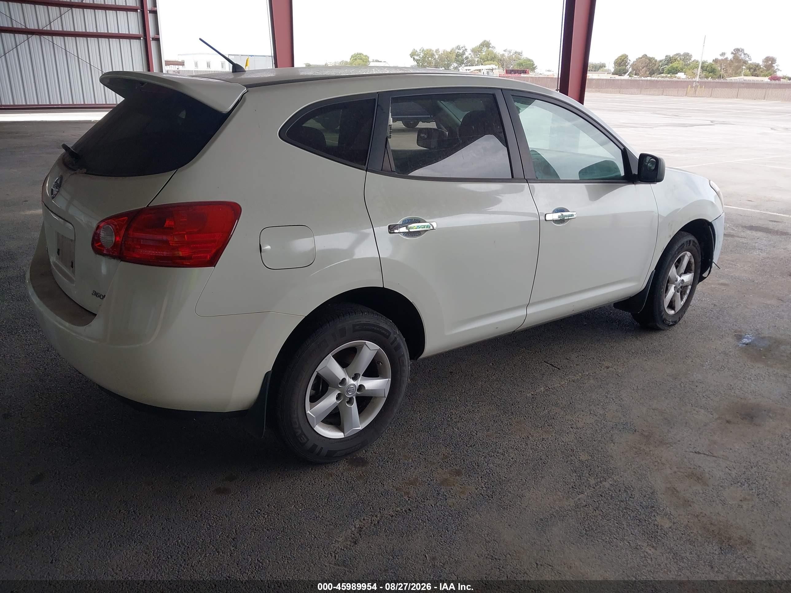 2010 Nissan Rogue S White vin: JN8AS5MT3AW000822