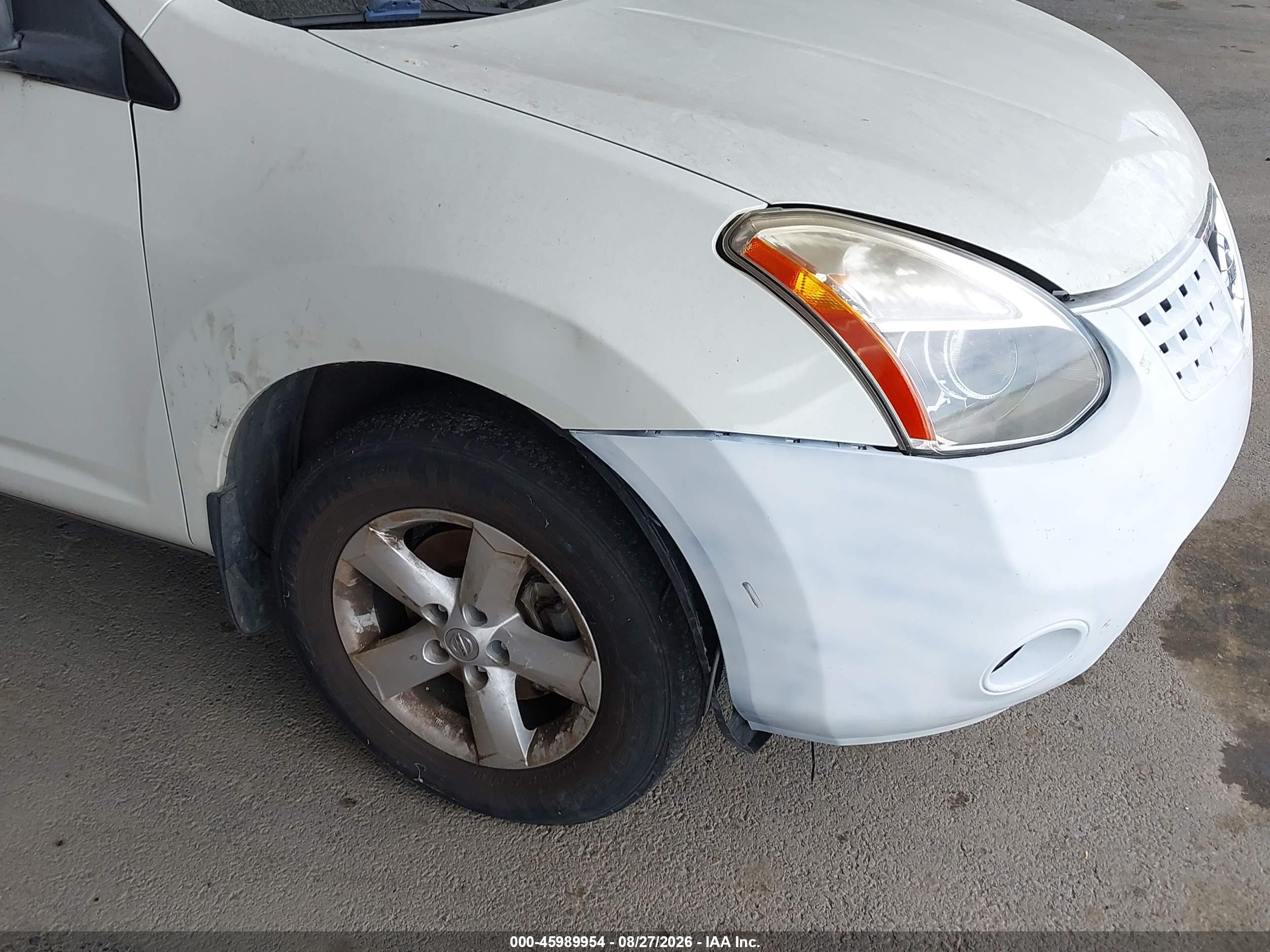 2010 Nissan Rogue S White vin: JN8AS5MT3AW000822