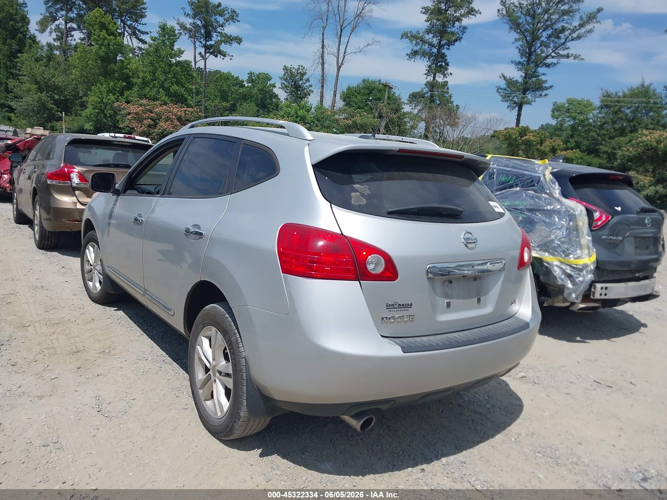 2012 Nissan Rogue Sv Silver vin: JN8AS5MT3CW263332