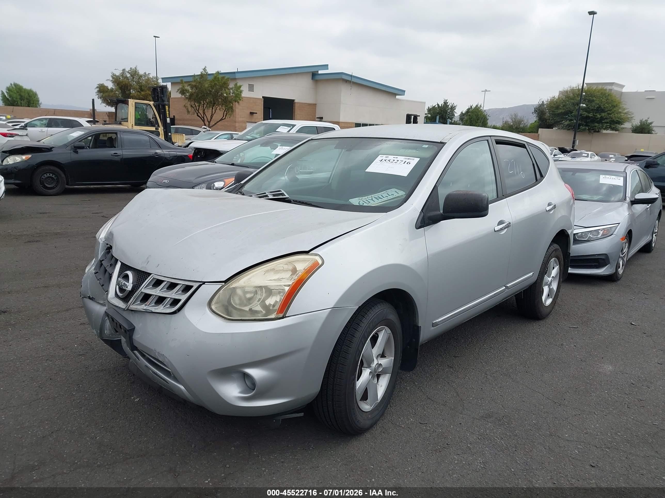 2012 Nissan Rogue S Silver vin: JN8AS5MT3CW265176