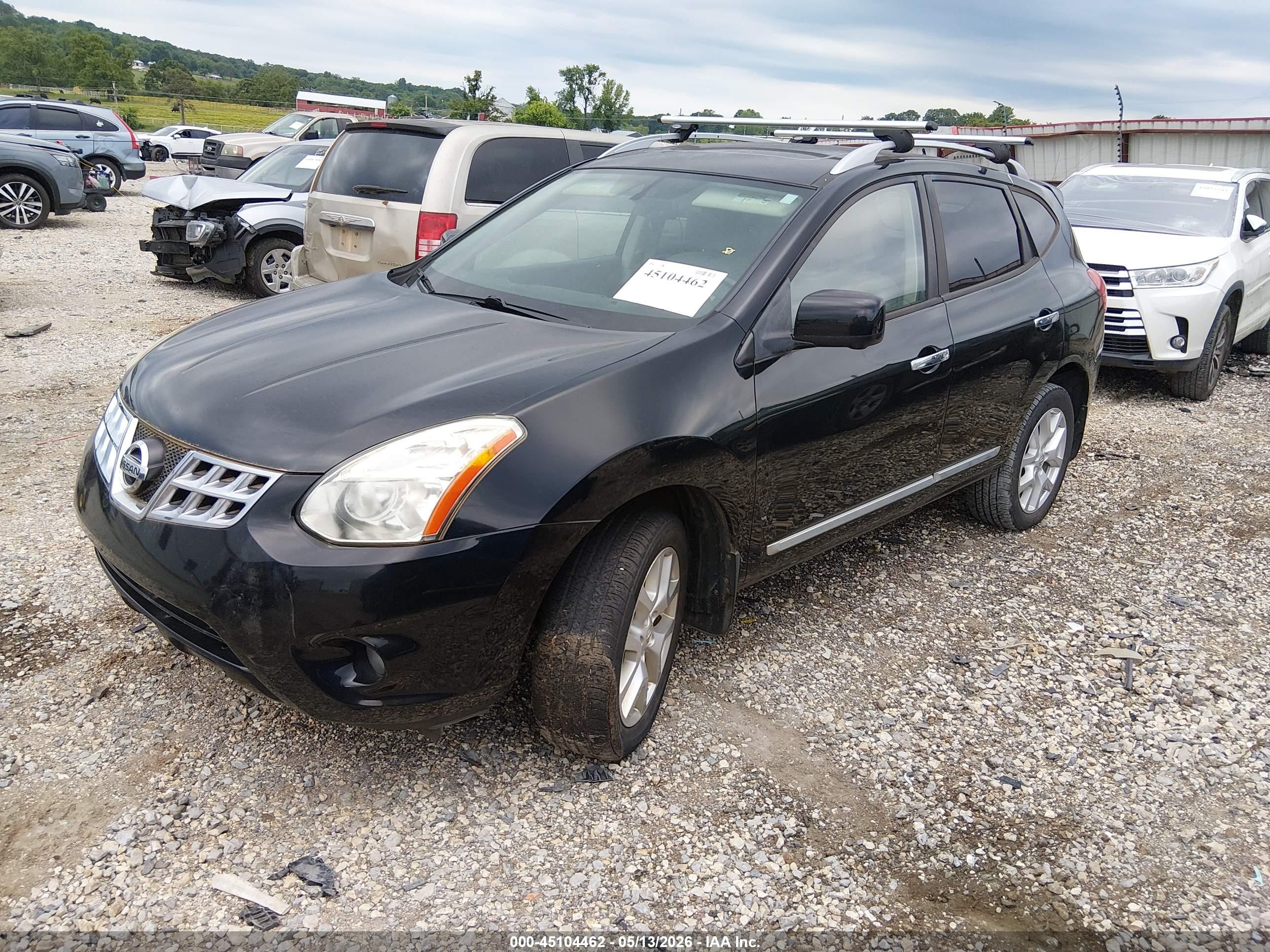 2012 Nissan Rogue Sv W/sl Pkg Черный vin: JN8AS5MT3CW266182