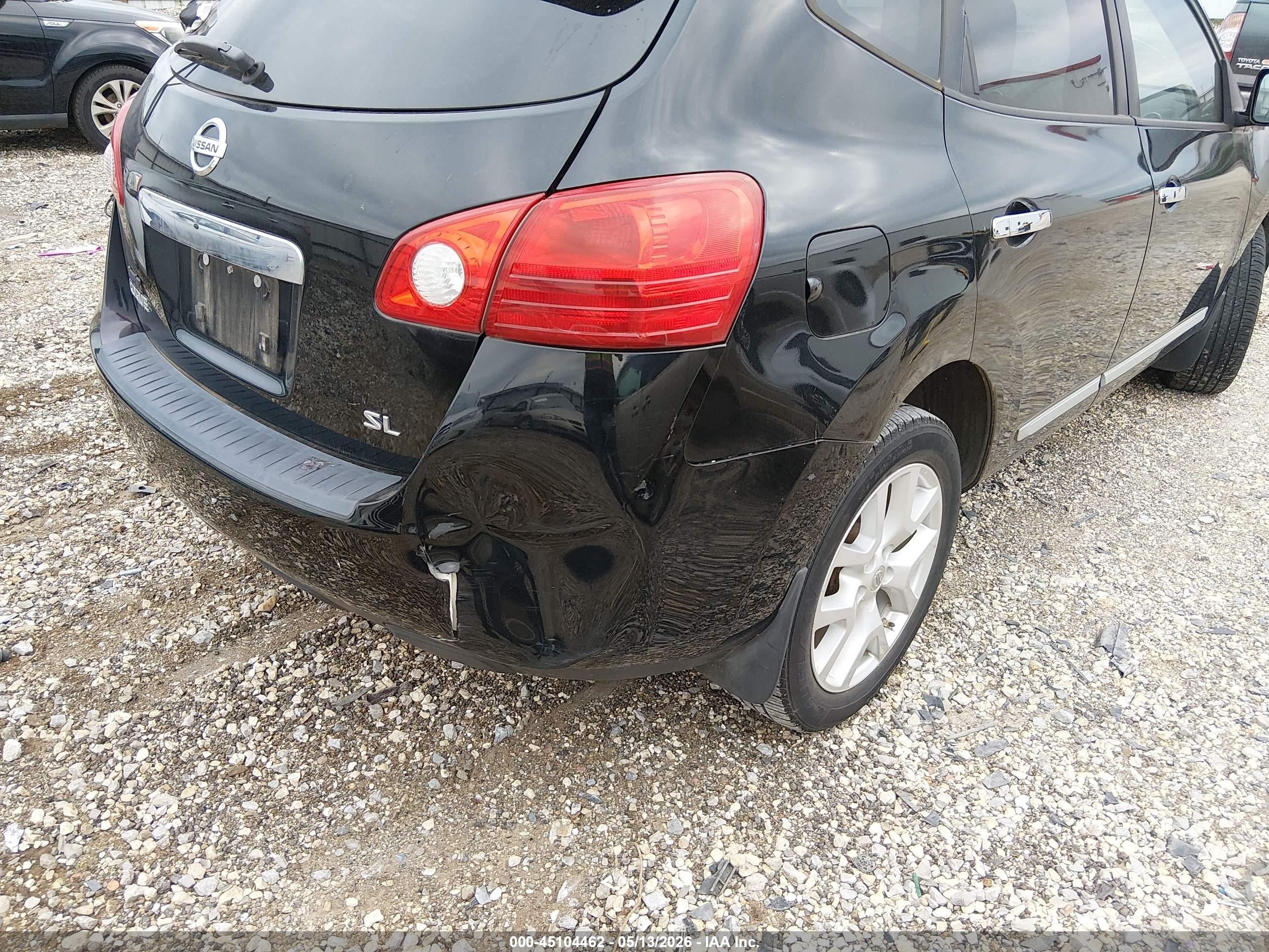 2012 Nissan Rogue Sv W/sl Pkg Черный vin: JN8AS5MT3CW266182