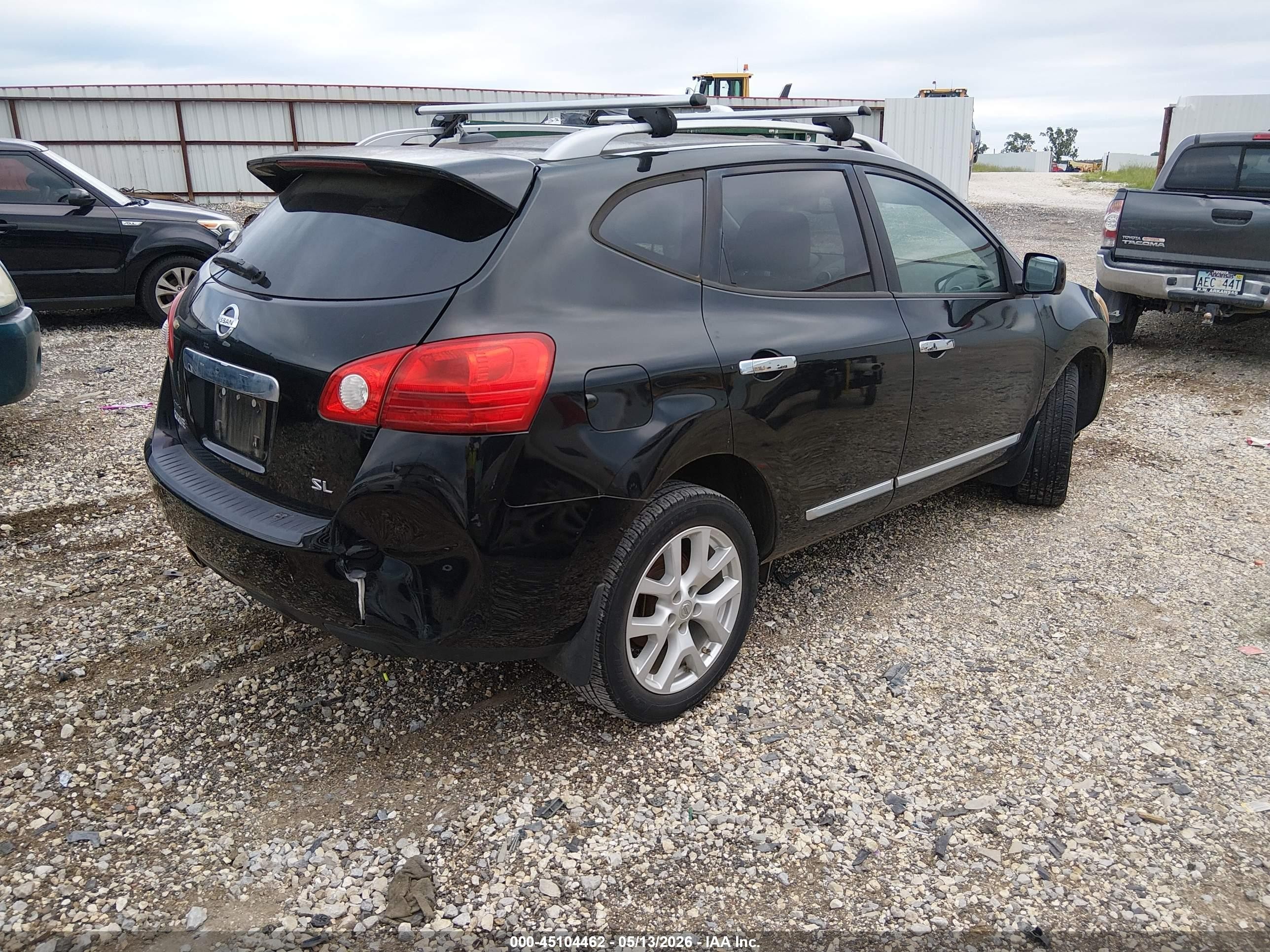 2012 Nissan Rogue Sv W/sl Pkg Черный vin: JN8AS5MT3CW266182