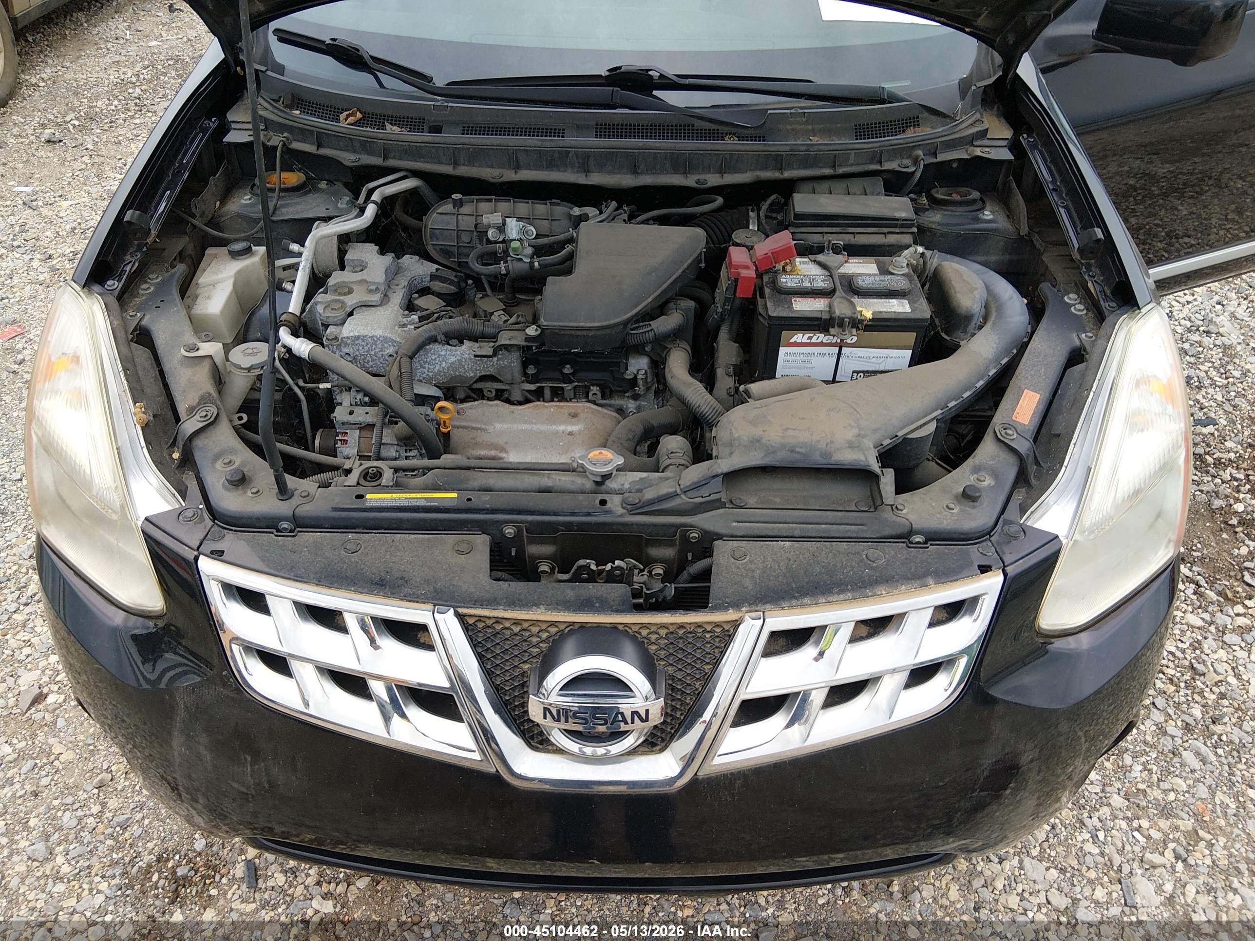 2012 Nissan Rogue Sv W/sl Pkg Черный vin: JN8AS5MT3CW266182