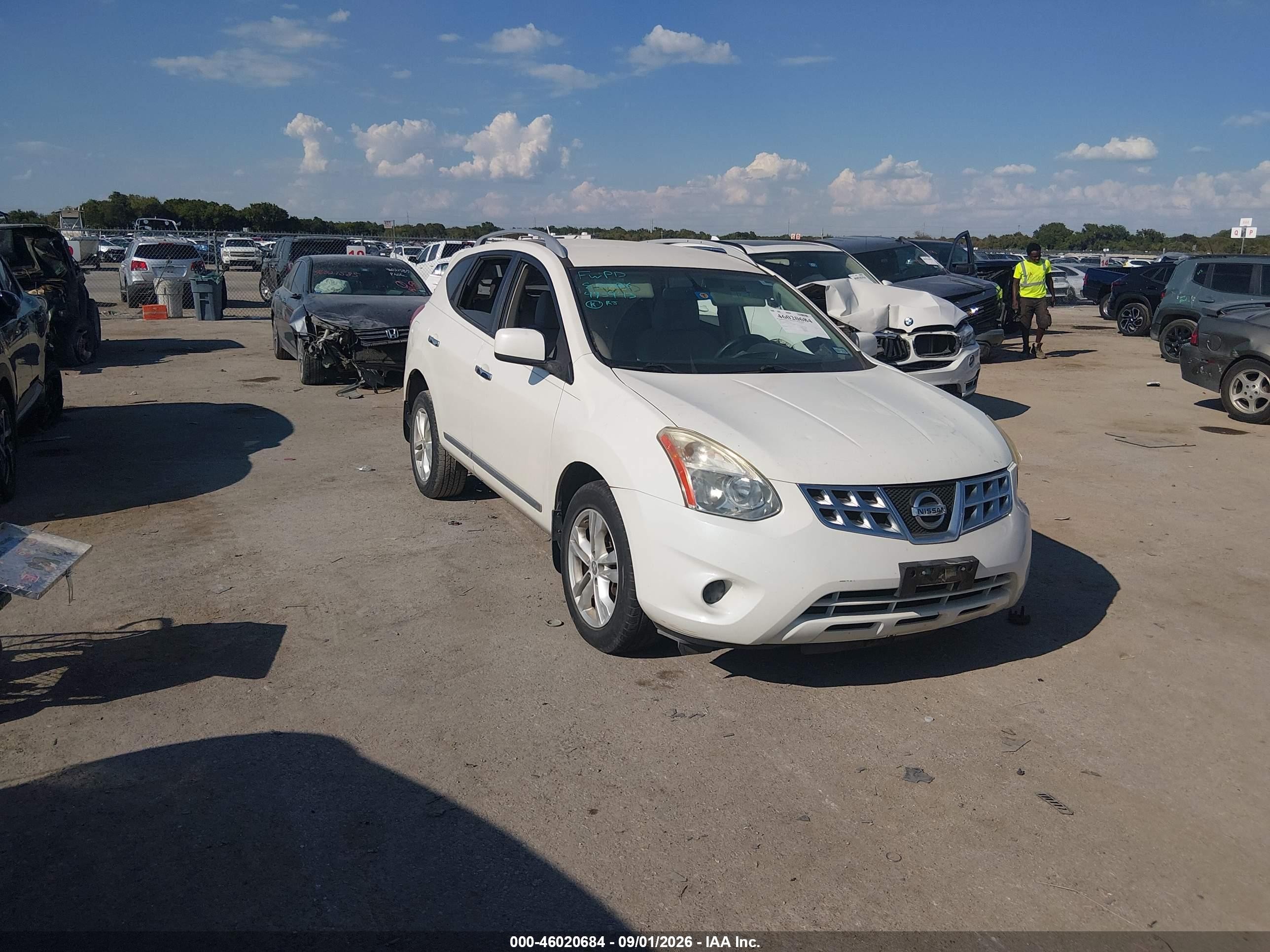 2012 Nissan Rogue Sv White vin: JN8AS5MT3CW269955