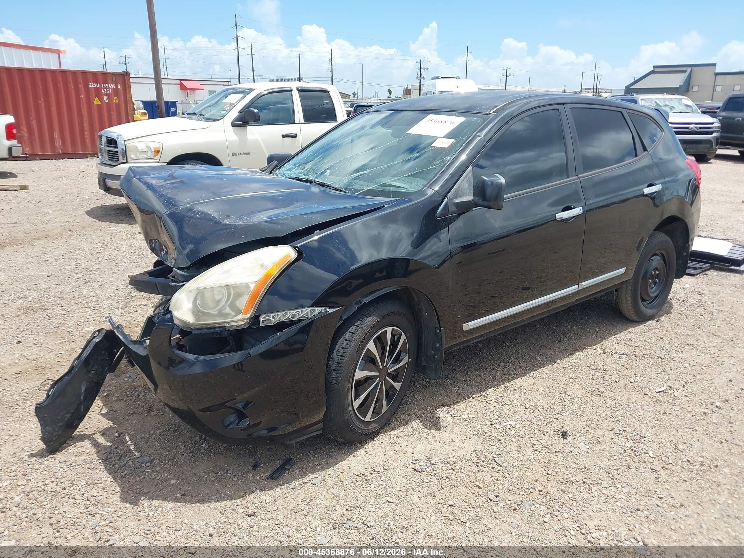 2012 Nissan Rogue S Black vin: JN8AS5MT3CW279241