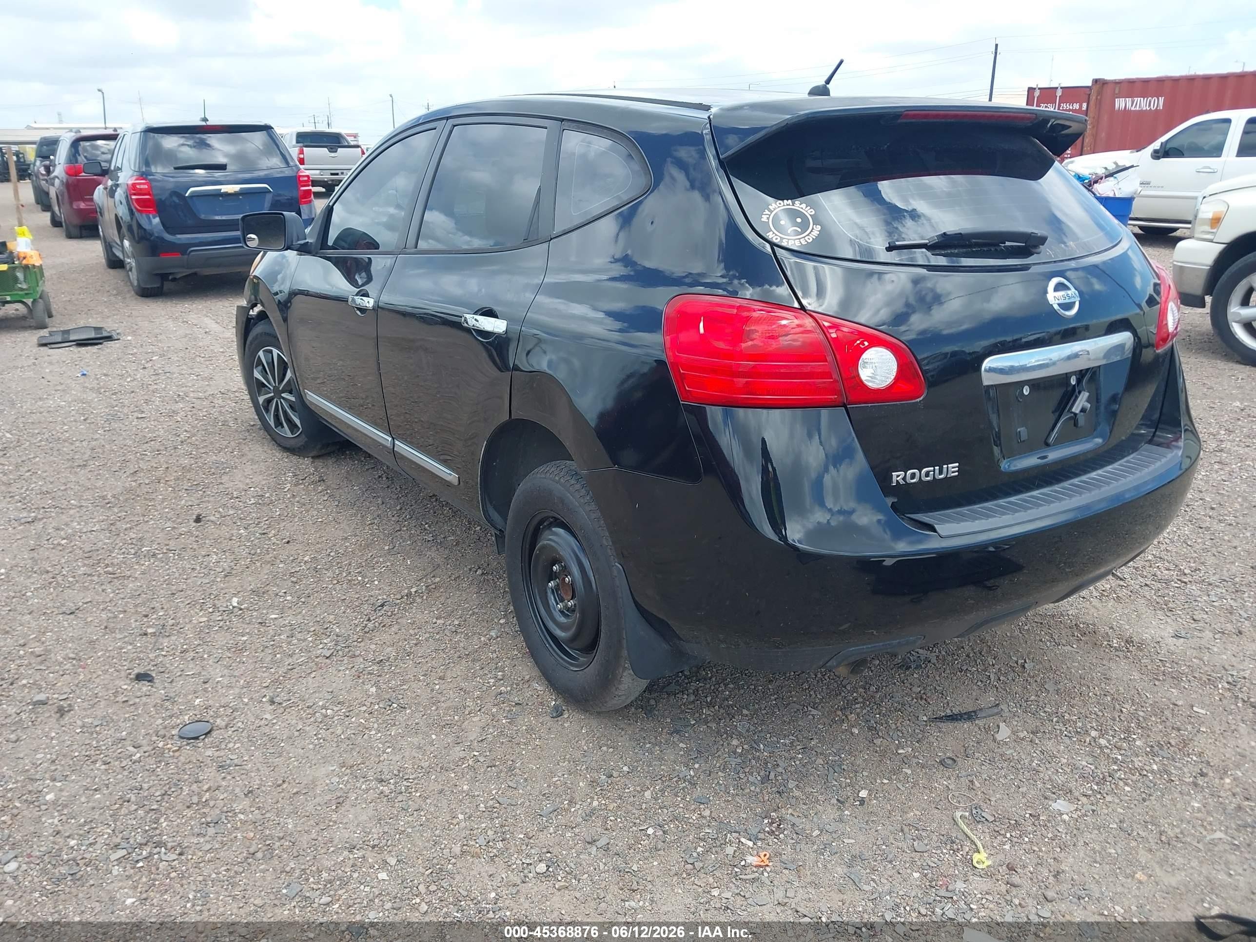 2012 Nissan Rogue S Black vin: JN8AS5MT3CW279241
