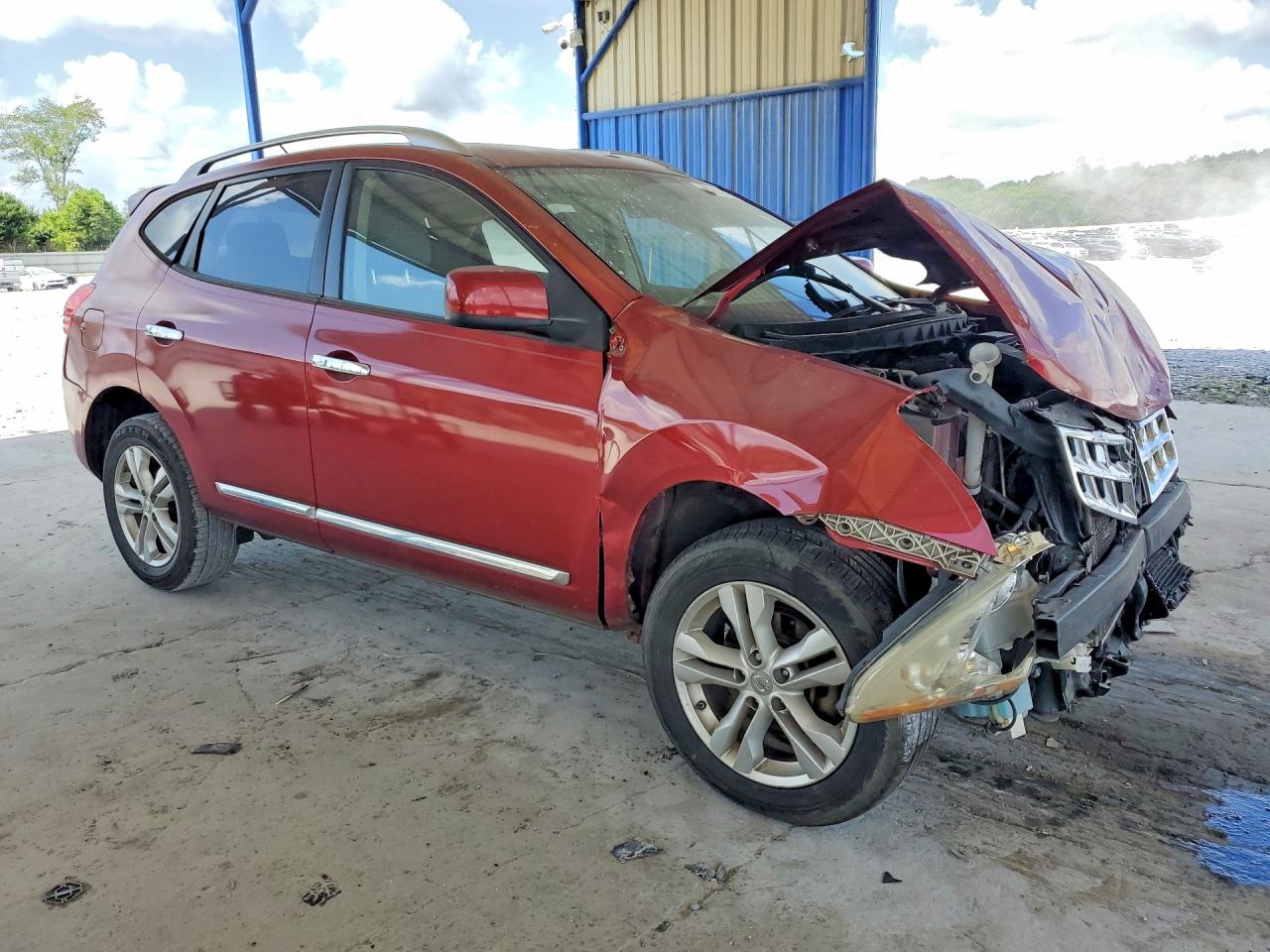 2012 Nissan Rogue S Red vin: JN8AS5MT3CW282723