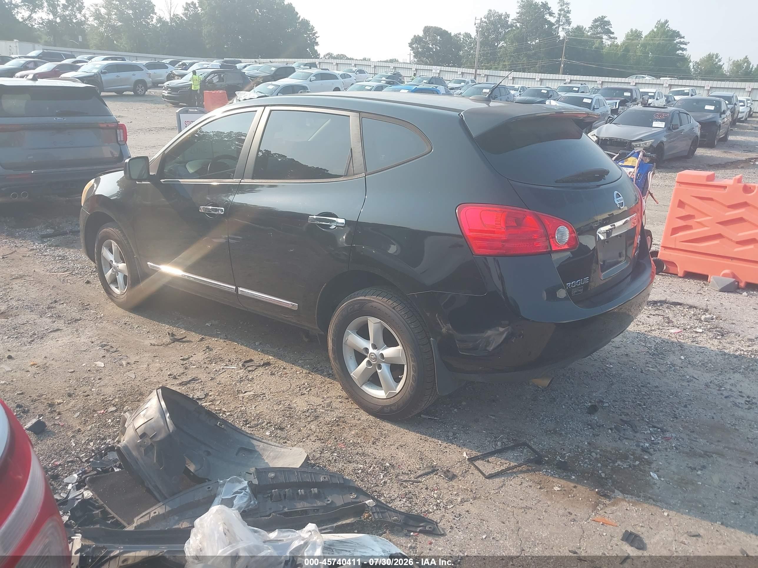 2012 Nissan Rogue S Black vin: JN8AS5MT3CW612229