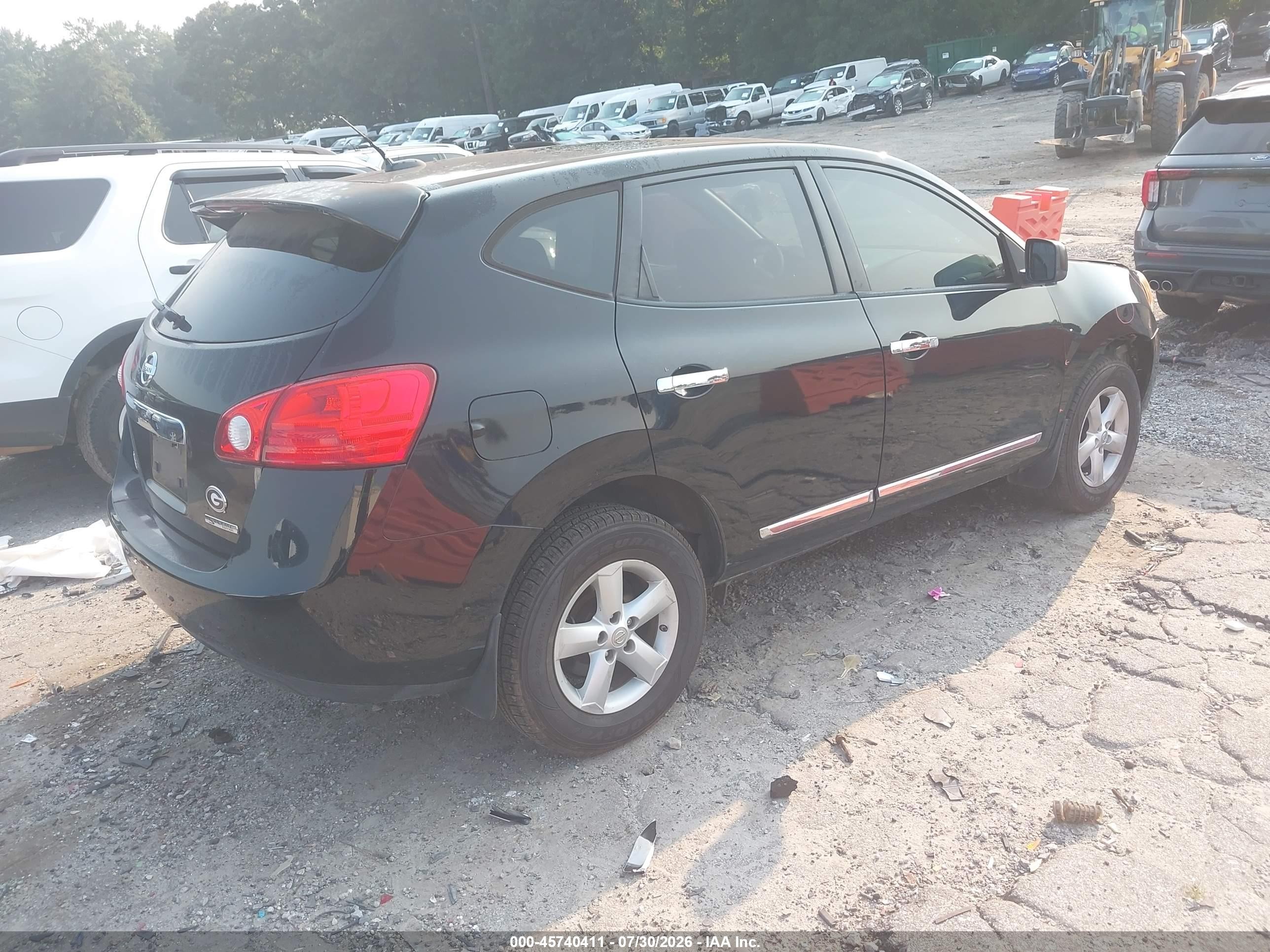 2012 Nissan Rogue S Black vin: JN8AS5MT3CW612229