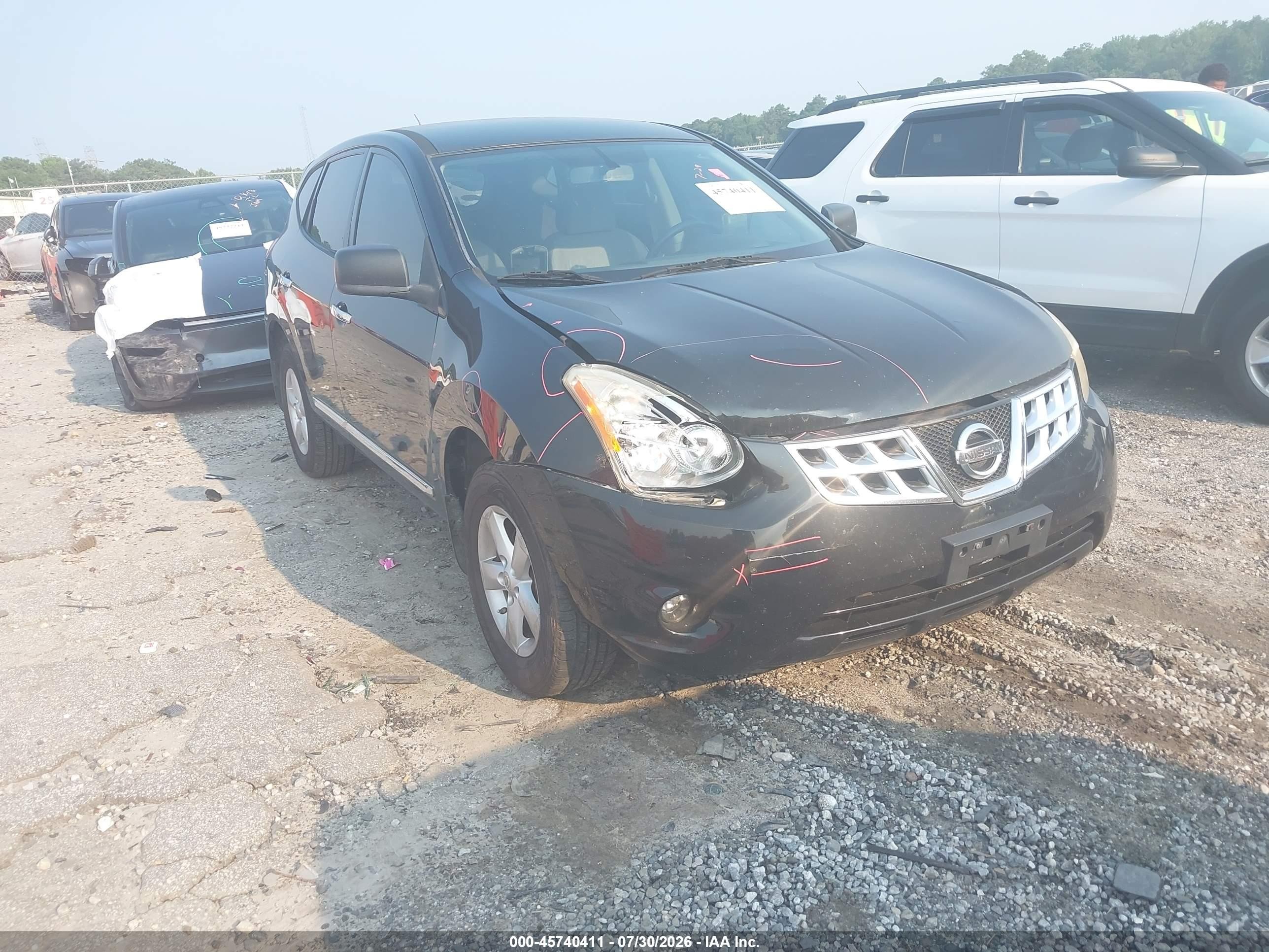 2012 Nissan Rogue S Black vin: JN8AS5MT3CW612229