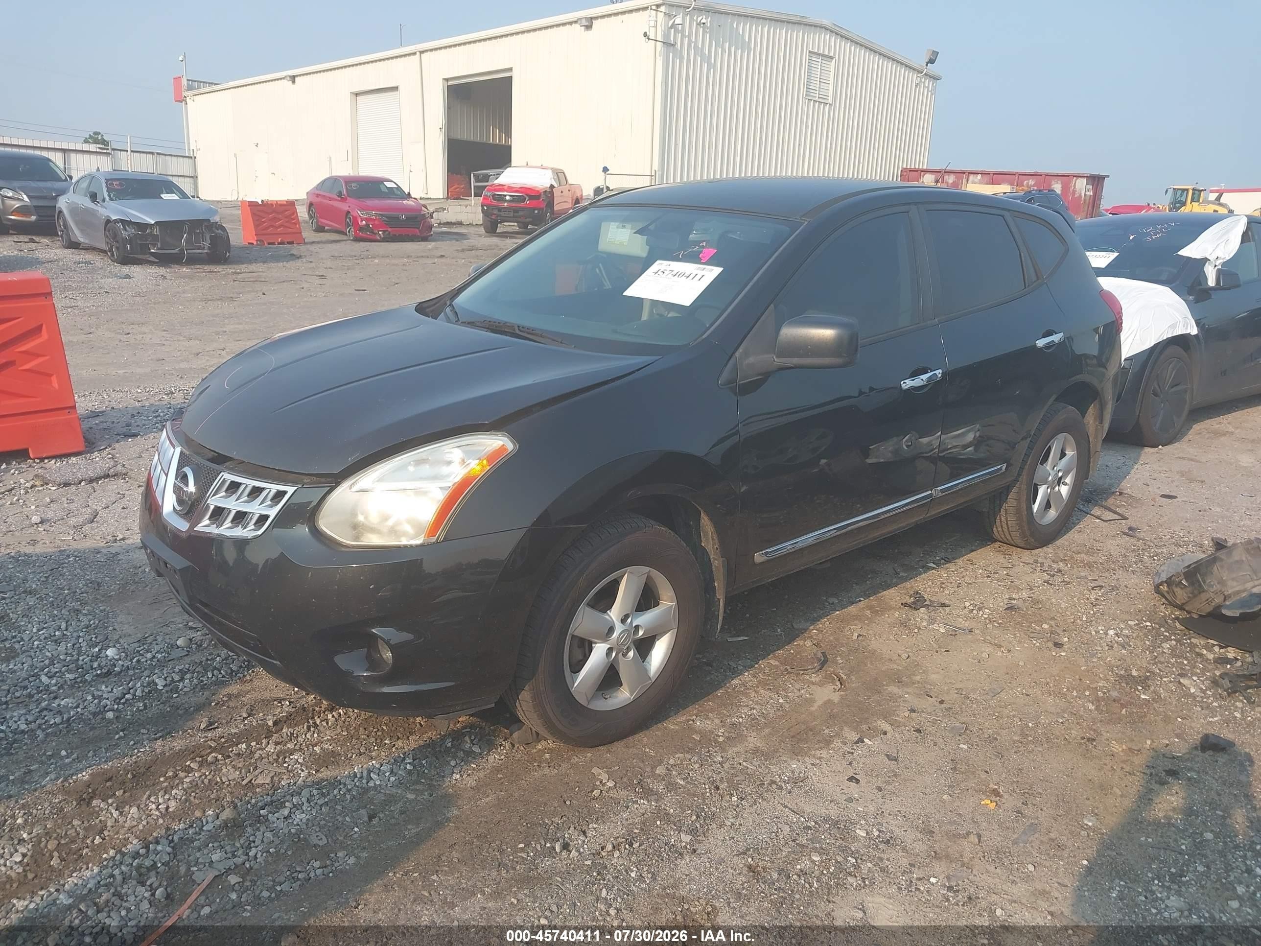 2012 Nissan Rogue S Black vin: JN8AS5MT3CW612229