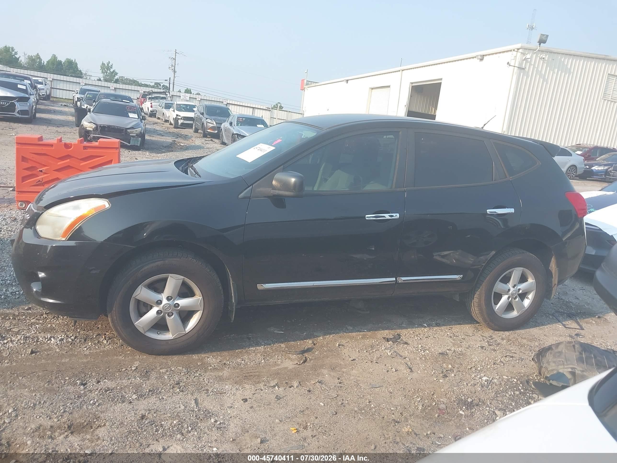 2012 Nissan Rogue S Black vin: JN8AS5MT3CW612229
