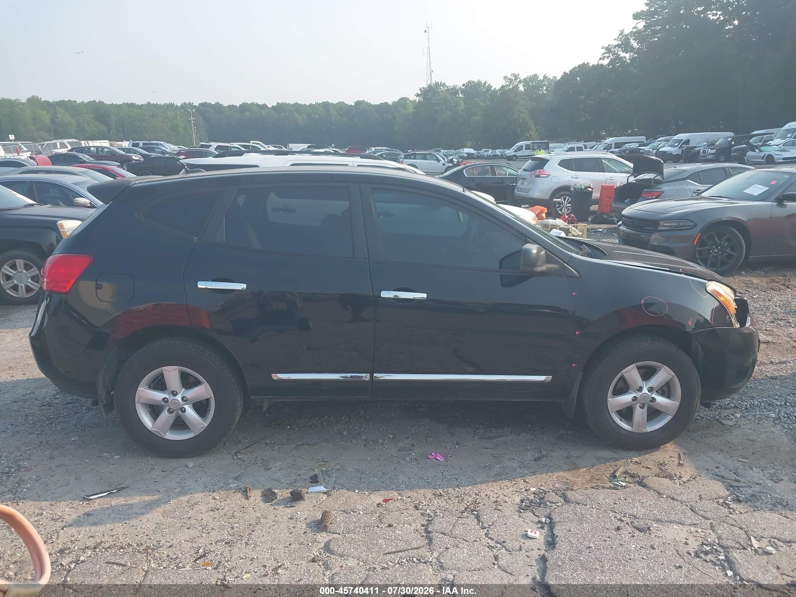 2012 Nissan Rogue S Black vin: JN8AS5MT3CW612229