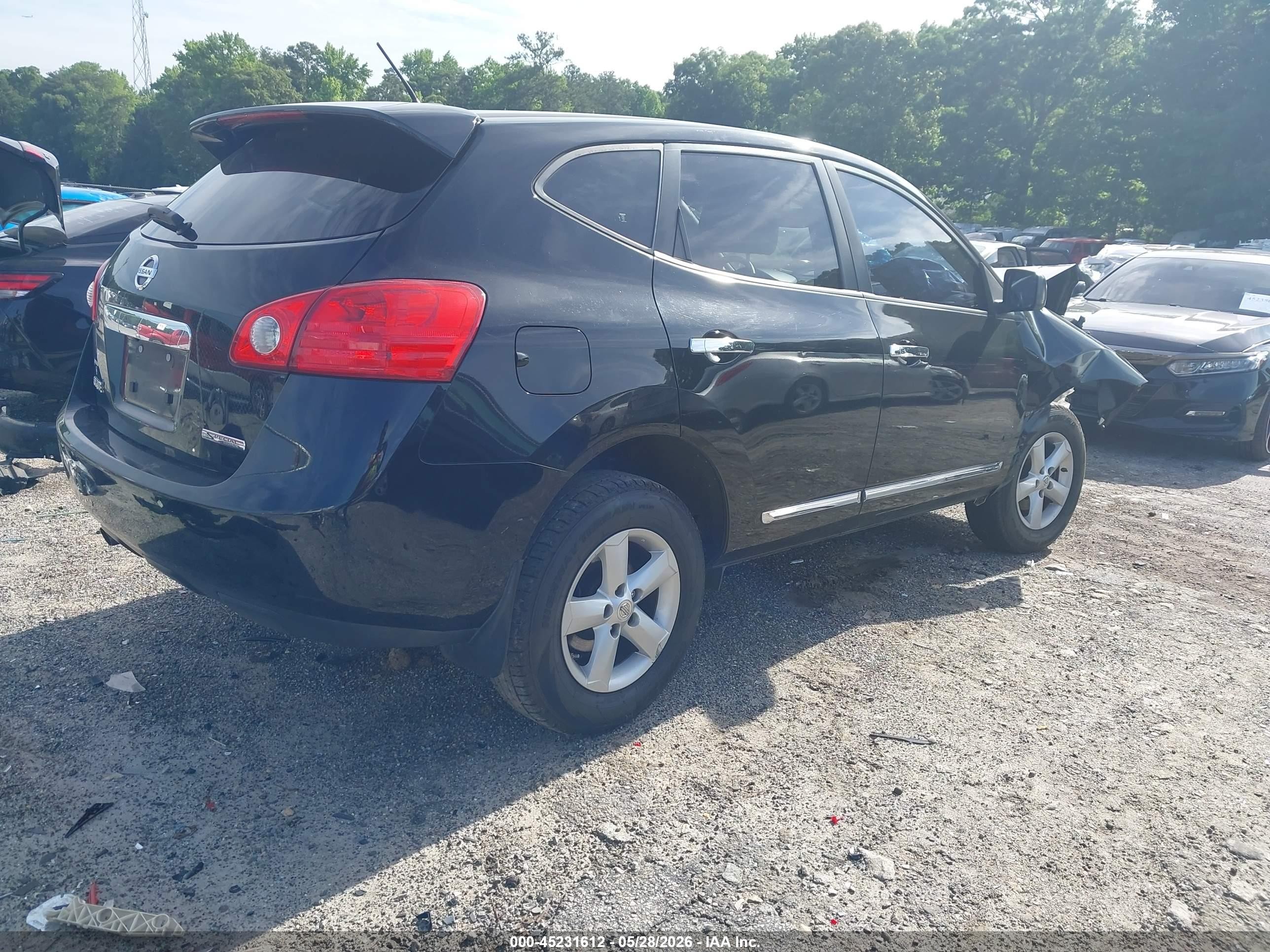 2012 Nissan Rogue S Black vin: JN8AS5MT3CW614563