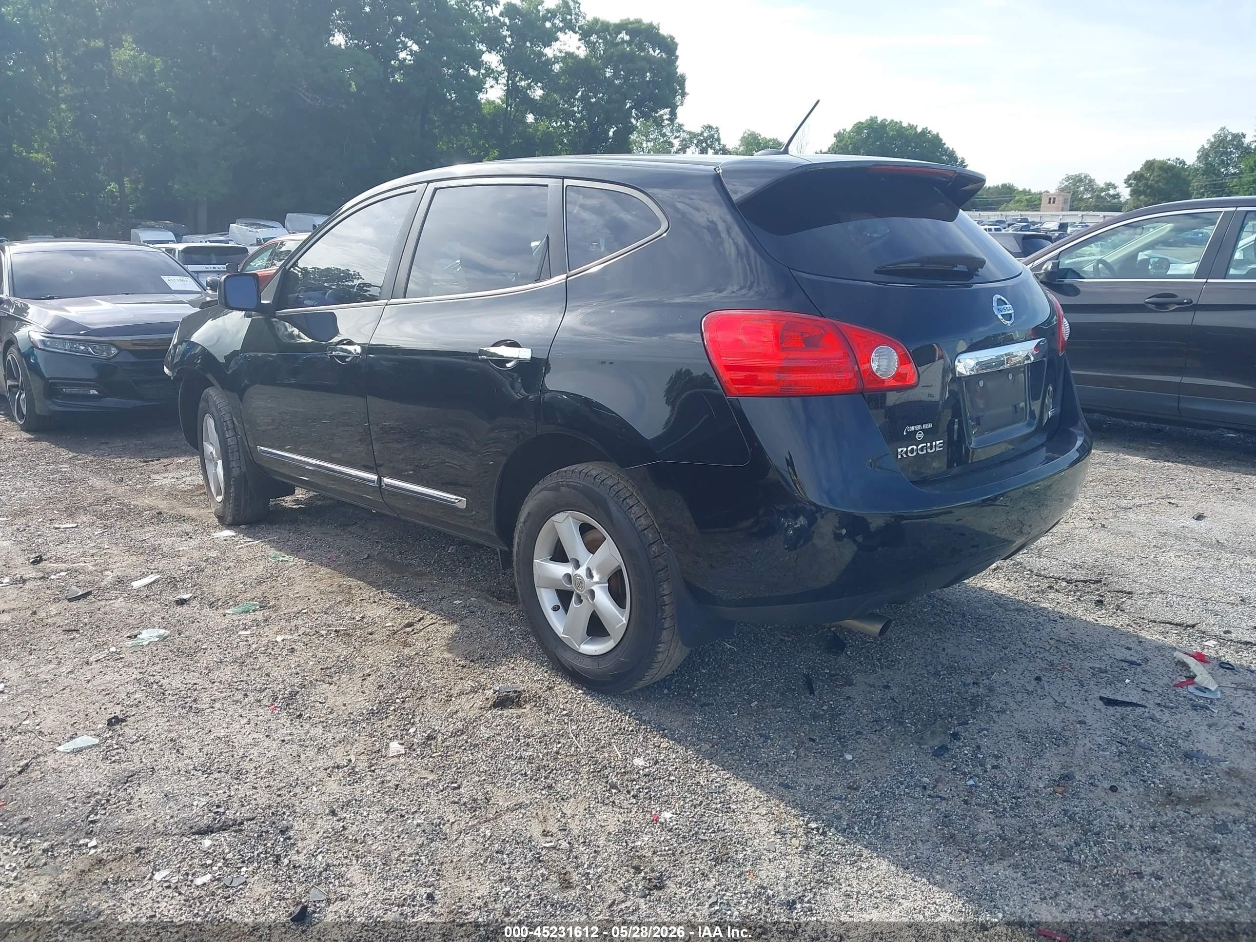 2012 Nissan Rogue S Black vin: JN8AS5MT3CW614563