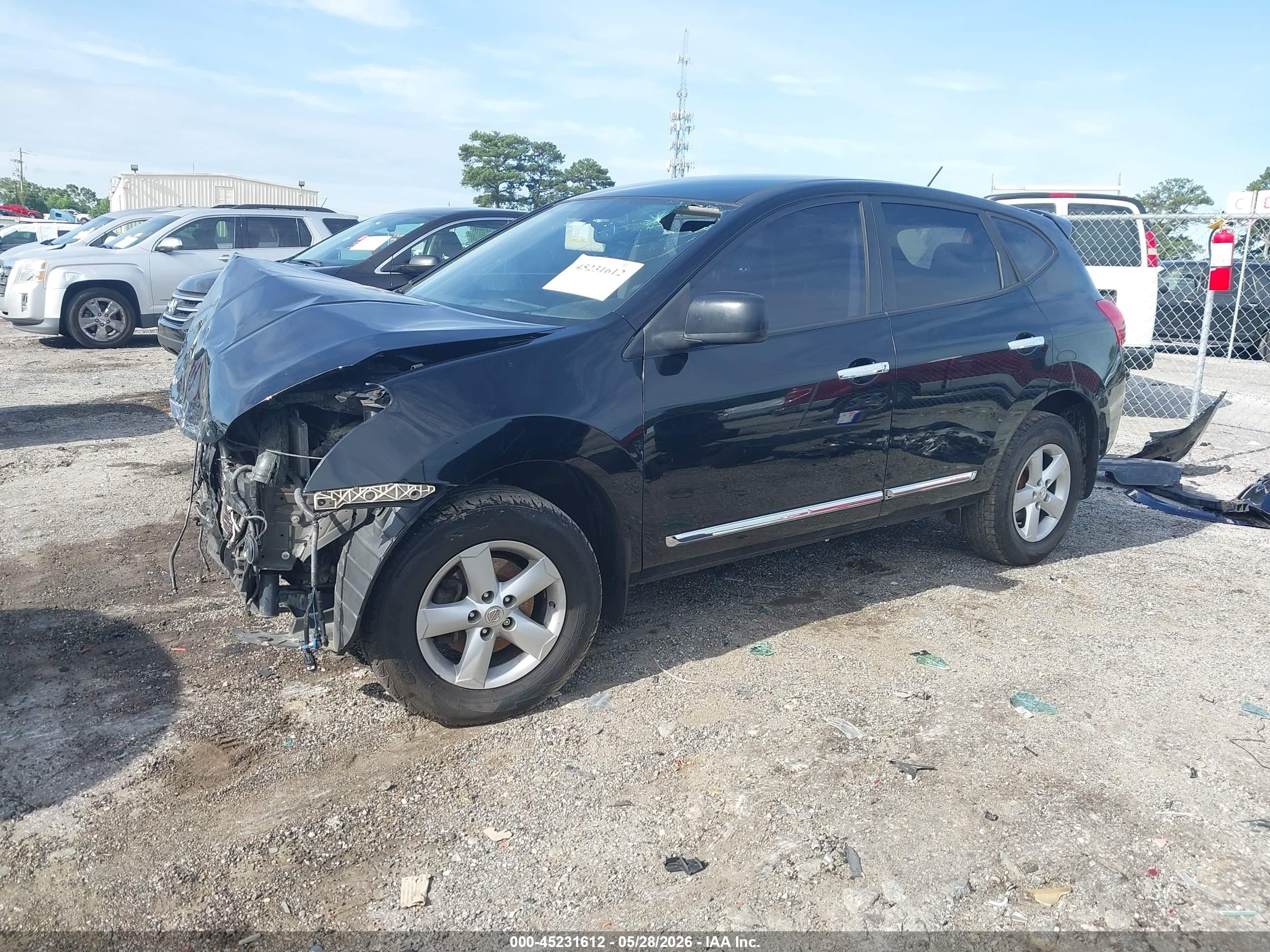 2012 Nissan Rogue S Black vin: JN8AS5MT3CW614563