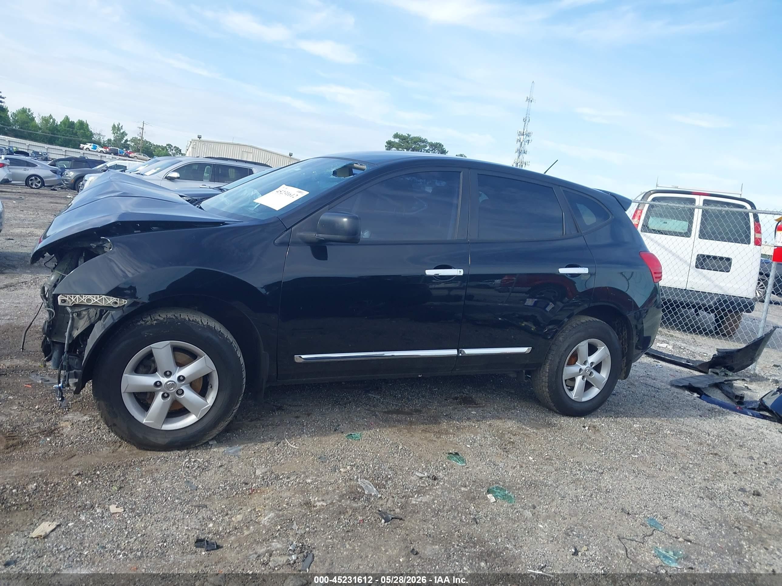 2012 Nissan Rogue S Black vin: JN8AS5MT3CW614563