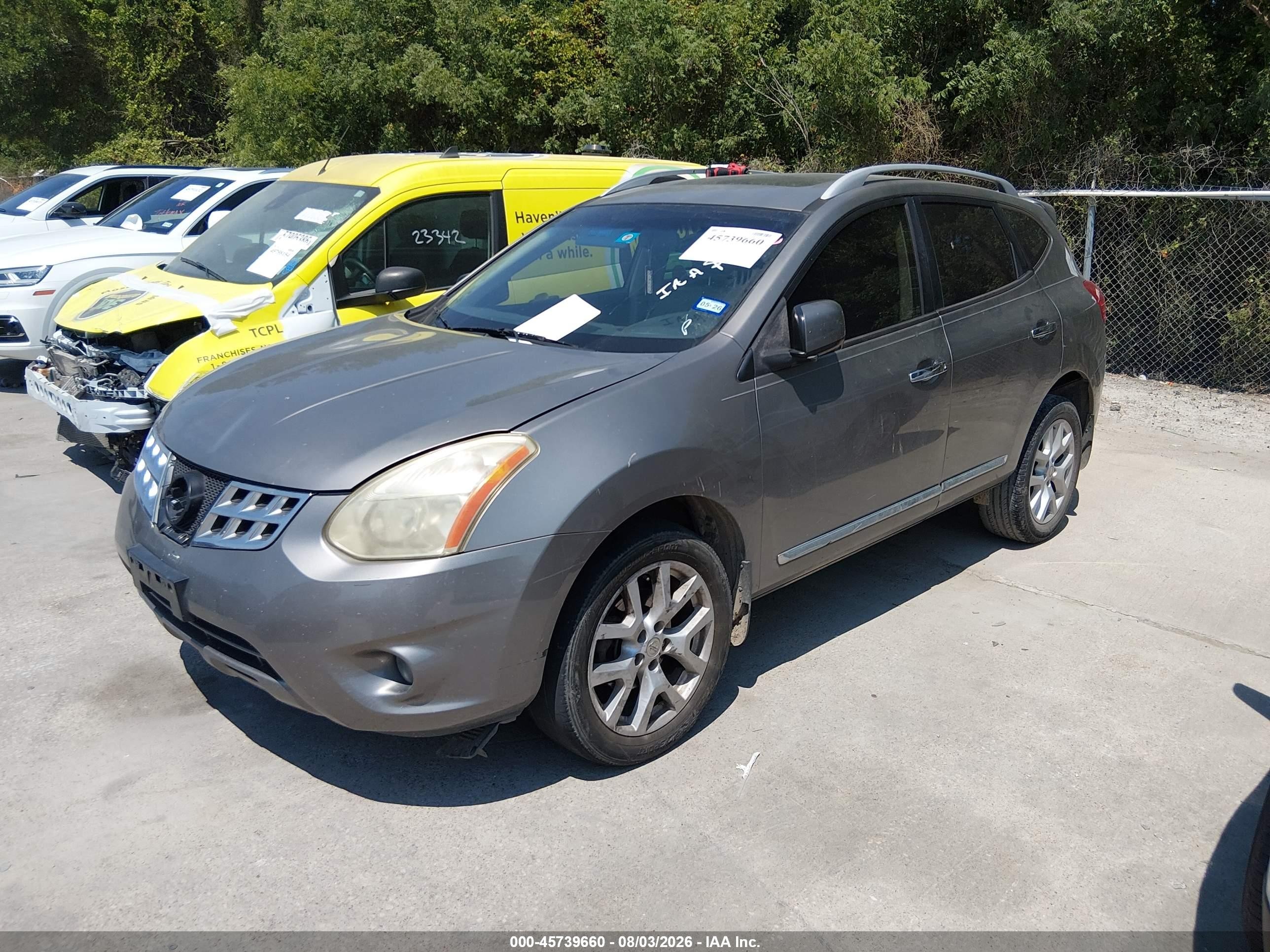 2013 Nissan Rogue Sv W/sl Pkg Серый vin: JN8AS5MT3DW009007