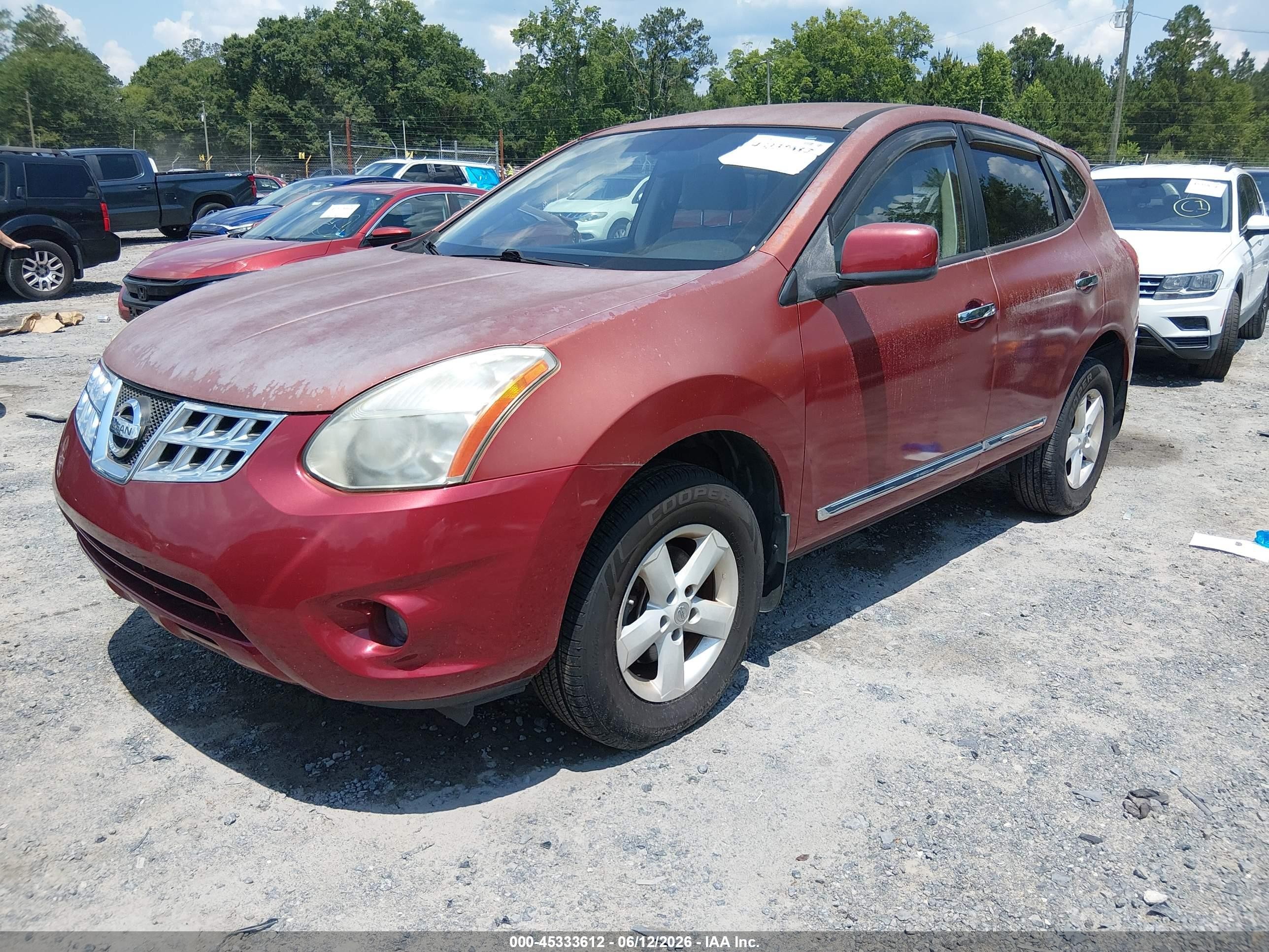 2013 Nissan Rogue S Красный vin: JN8AS5MT3DW013963