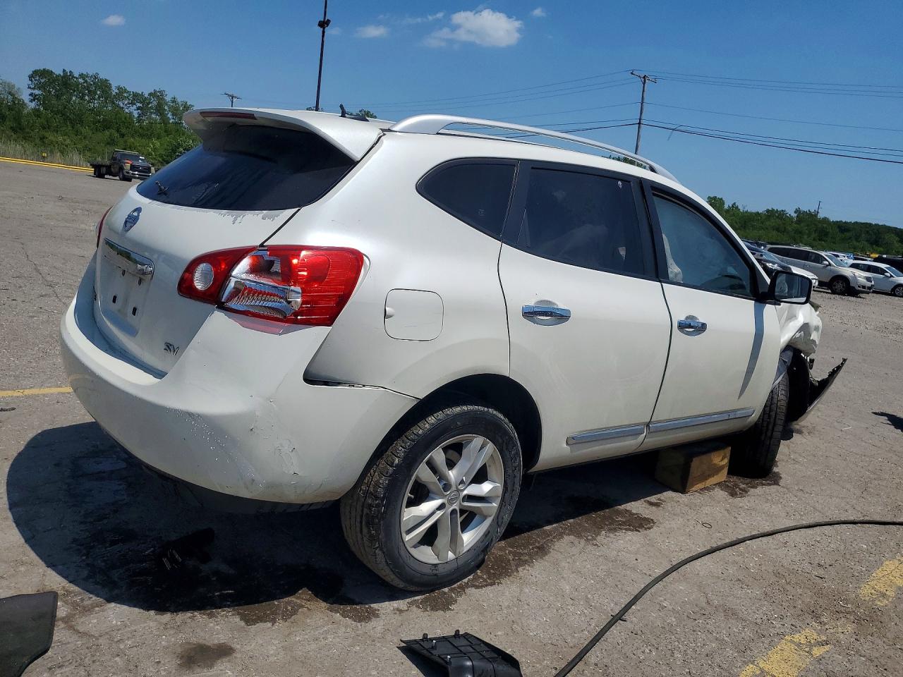 2013 Nissan Rogue S/sv White vin: JN8AS5MT3DW023232