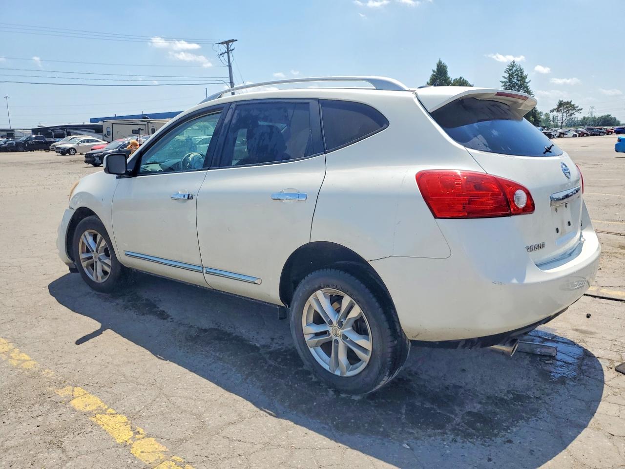 2013 Nissan Rogue S/sv White vin: JN8AS5MT3DW023232