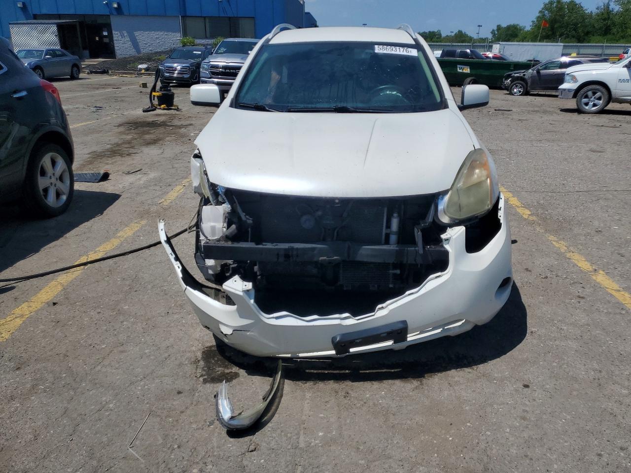 2013 Nissan Rogue S/sv White vin: JN8AS5MT3DW023232