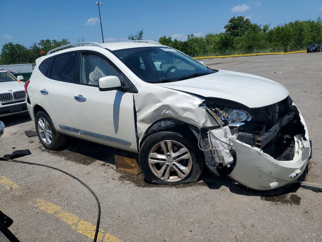 2013 Nissan Rogue S/sv White vin: JN8AS5MT3DW023232