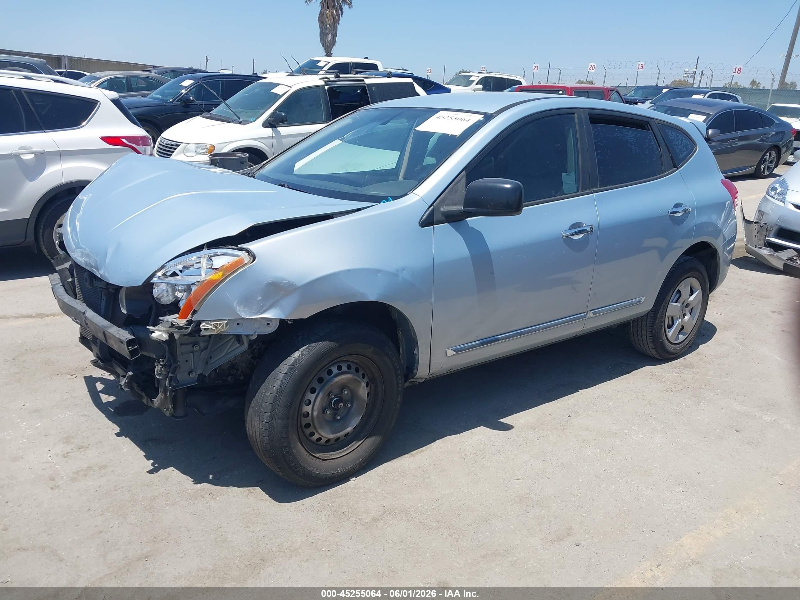 2013 Nissan Rogue S Light Blue vin: JN8AS5MT3DW031542