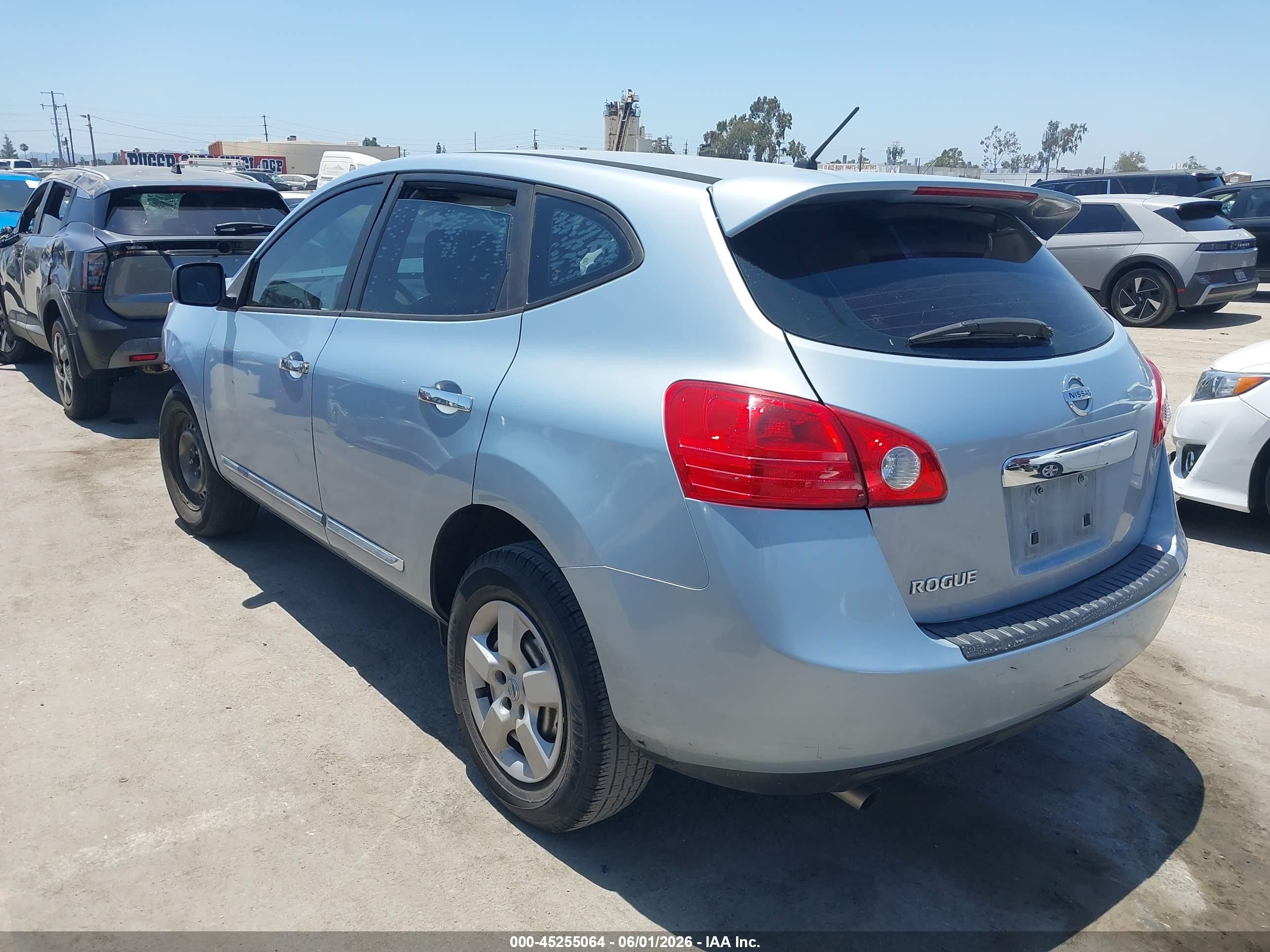 2013 Nissan Rogue S Light Blue vin: JN8AS5MT3DW031542