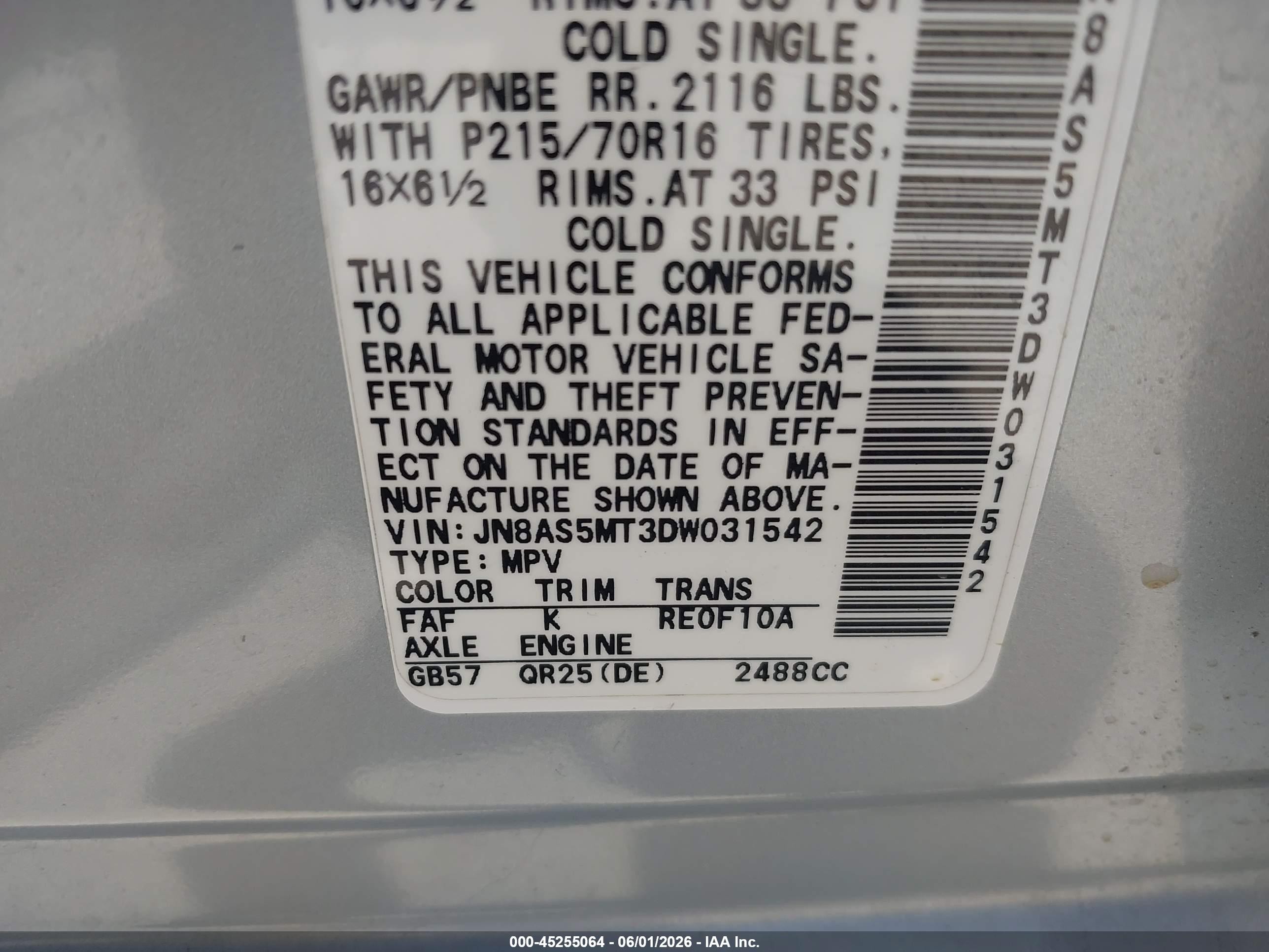 2013 Nissan Rogue S Light Blue vin: JN8AS5MT3DW031542