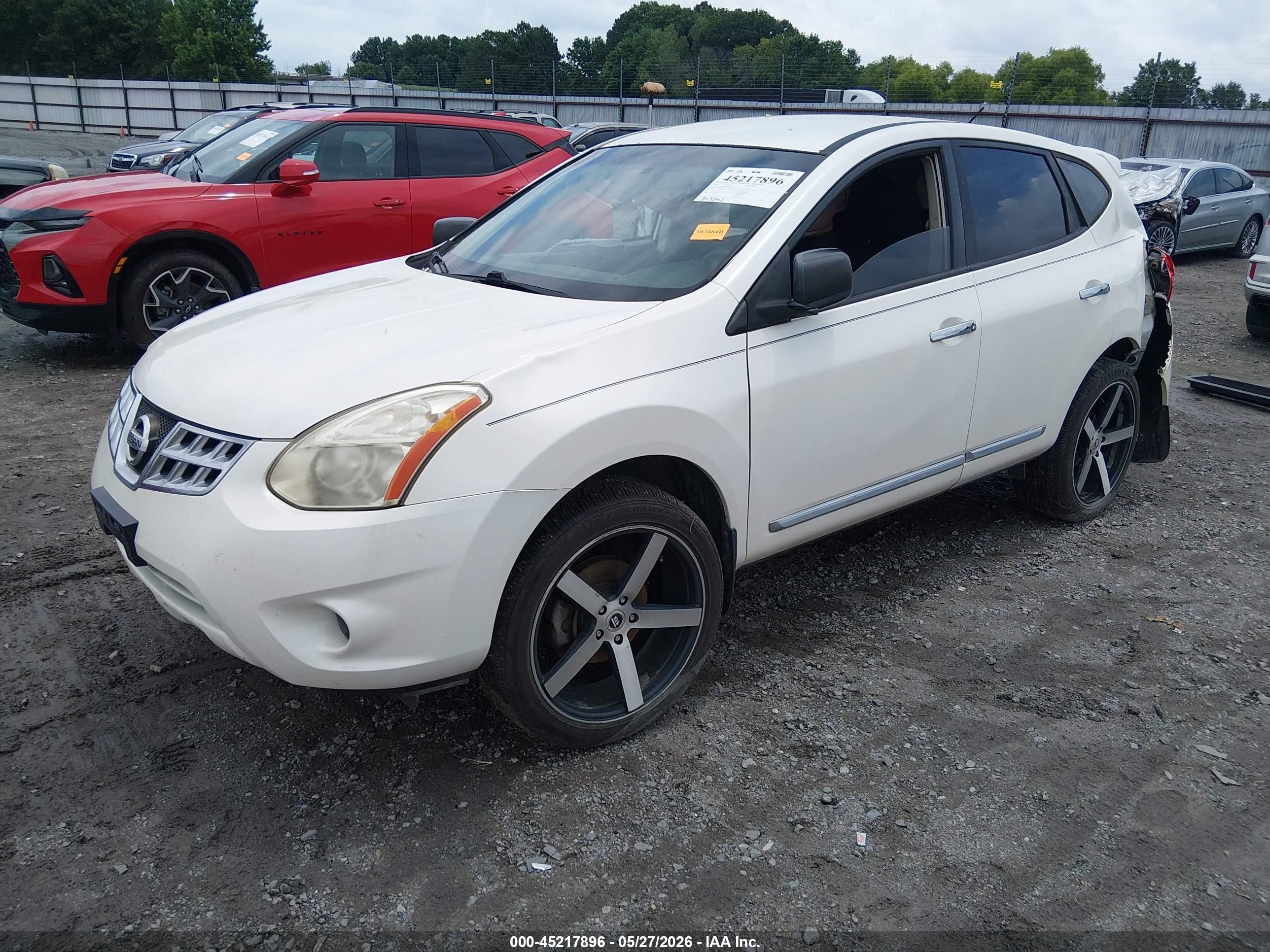 2013 Nissan Rogue S White vin: JN8AS5MT3DW037289