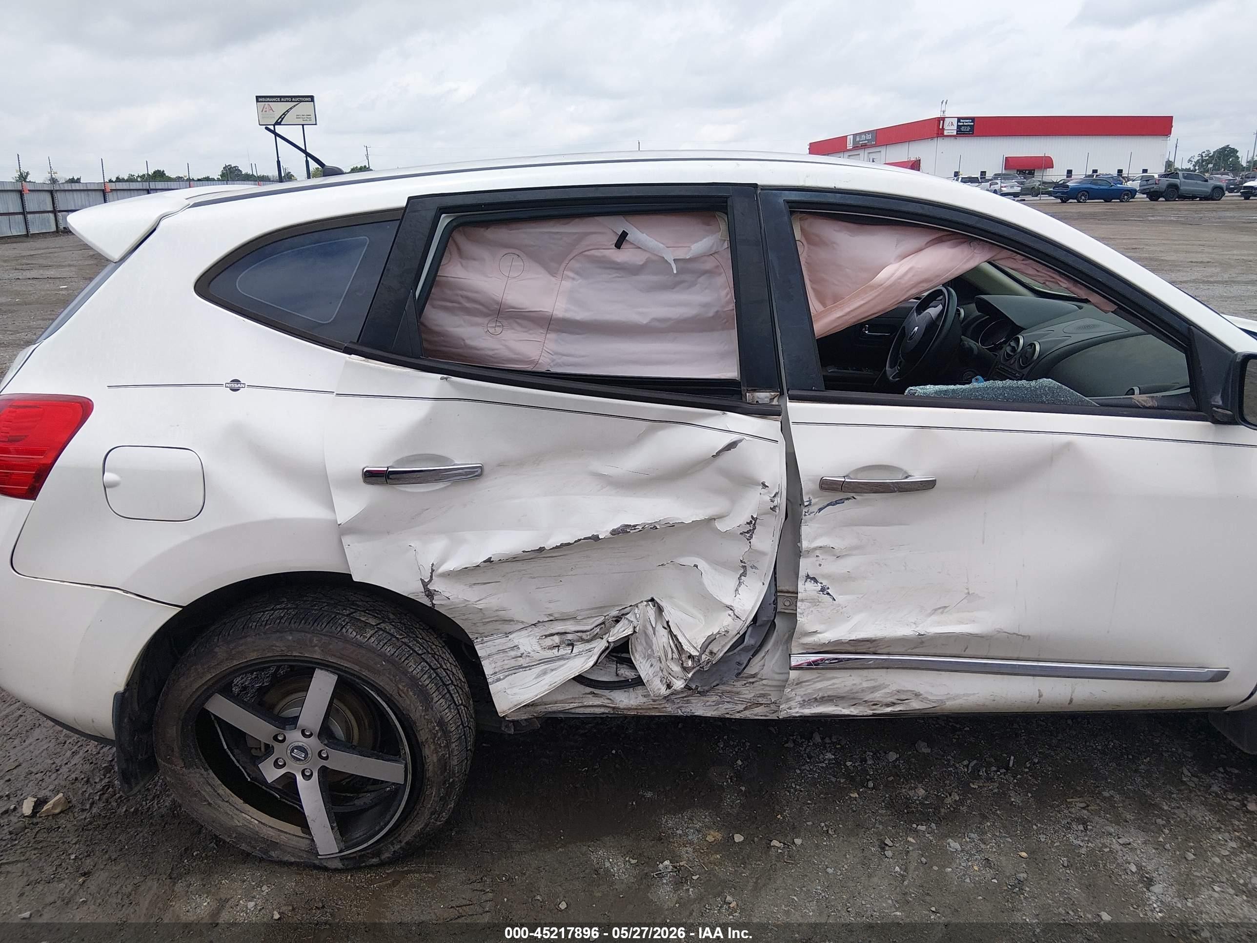 2013 Nissan Rogue S White vin: JN8AS5MT3DW037289
