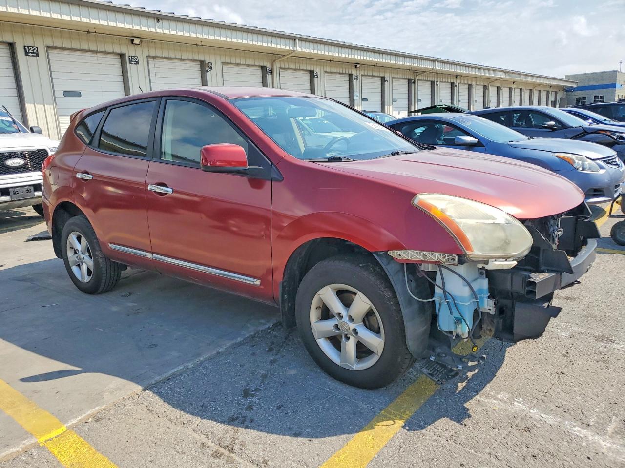 2013 Nissan Rogue S Red vin: JN8AS5MT3DW040760