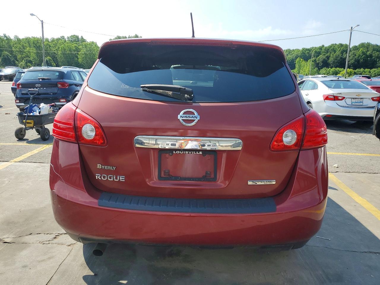 2013 Nissan Rogue S Red vin: JN8AS5MT3DW040760