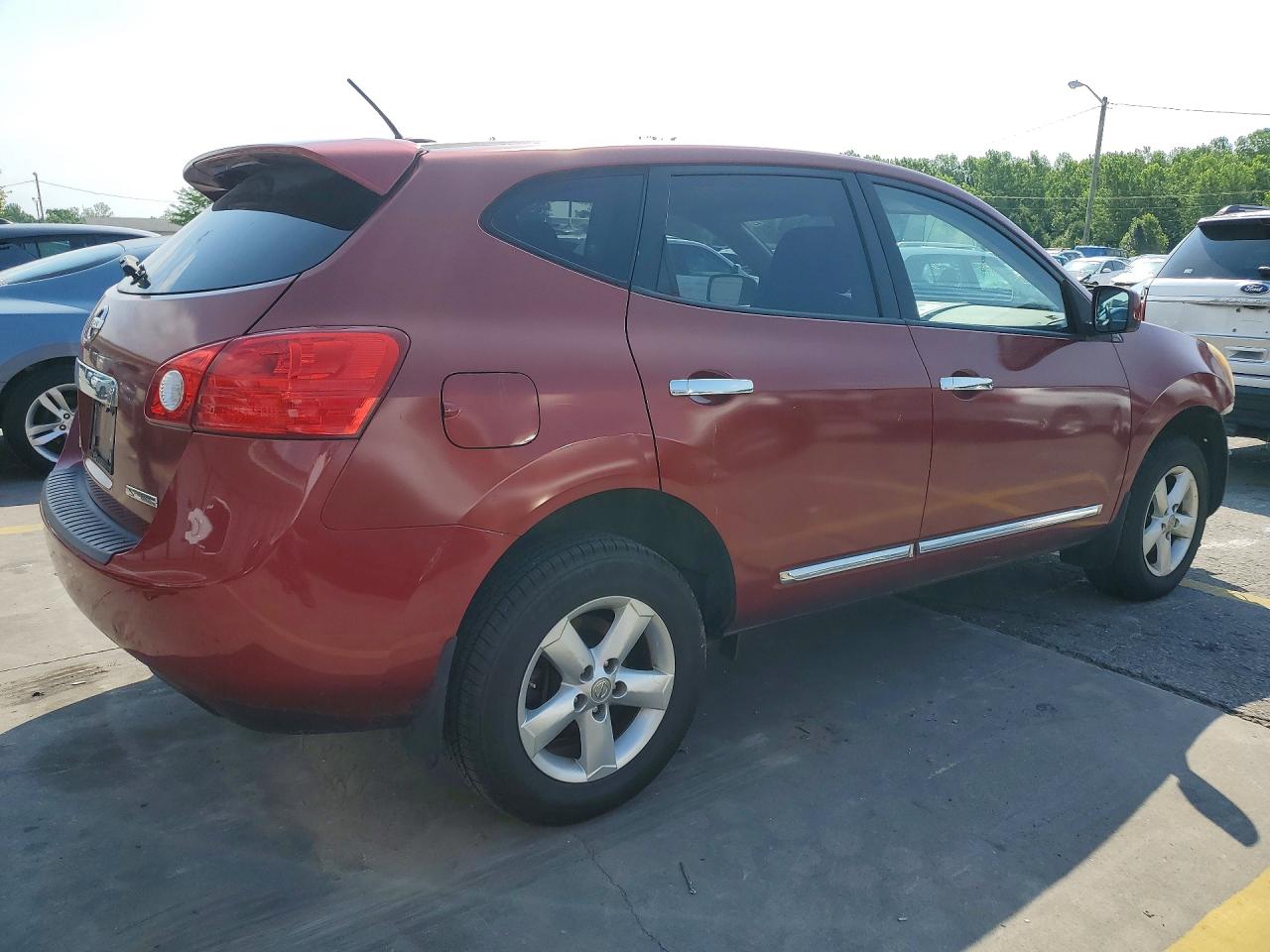 2013 Nissan Rogue S Red vin: JN8AS5MT3DW040760