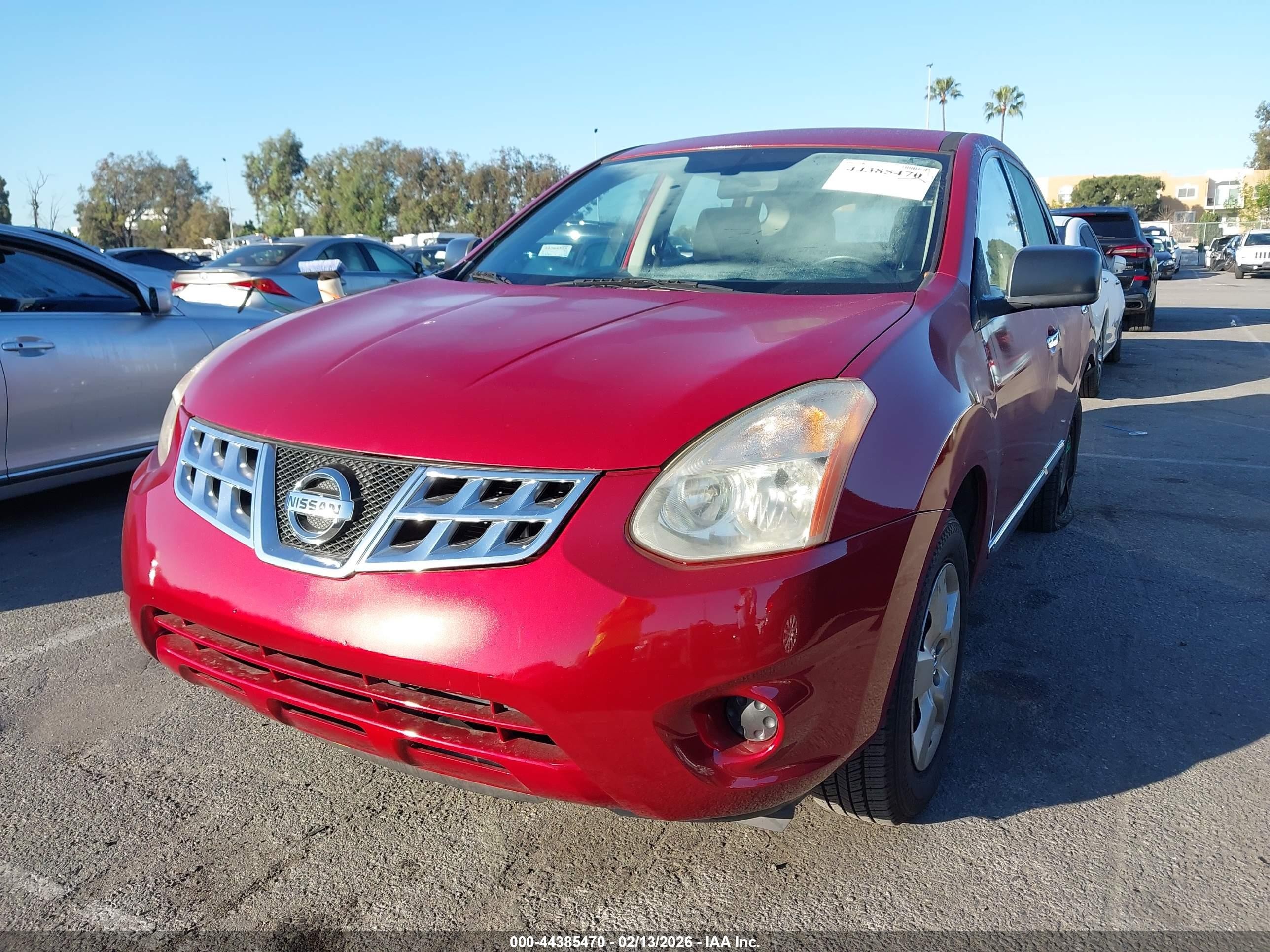 2013 Nissan Rogue S Red vin: JN8AS5MT3DW043366