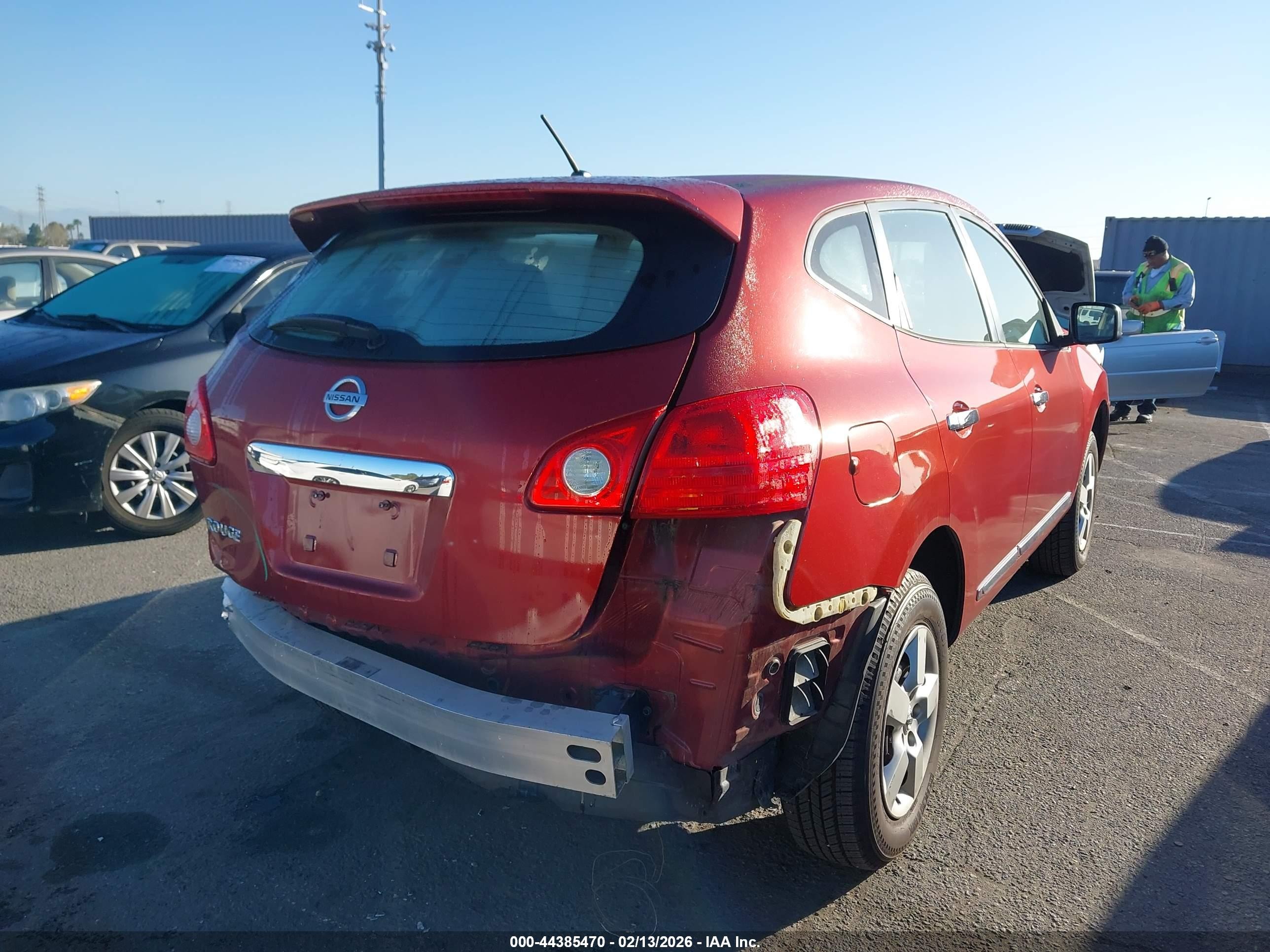 2013 Nissan Rogue S Red vin: JN8AS5MT3DW043366