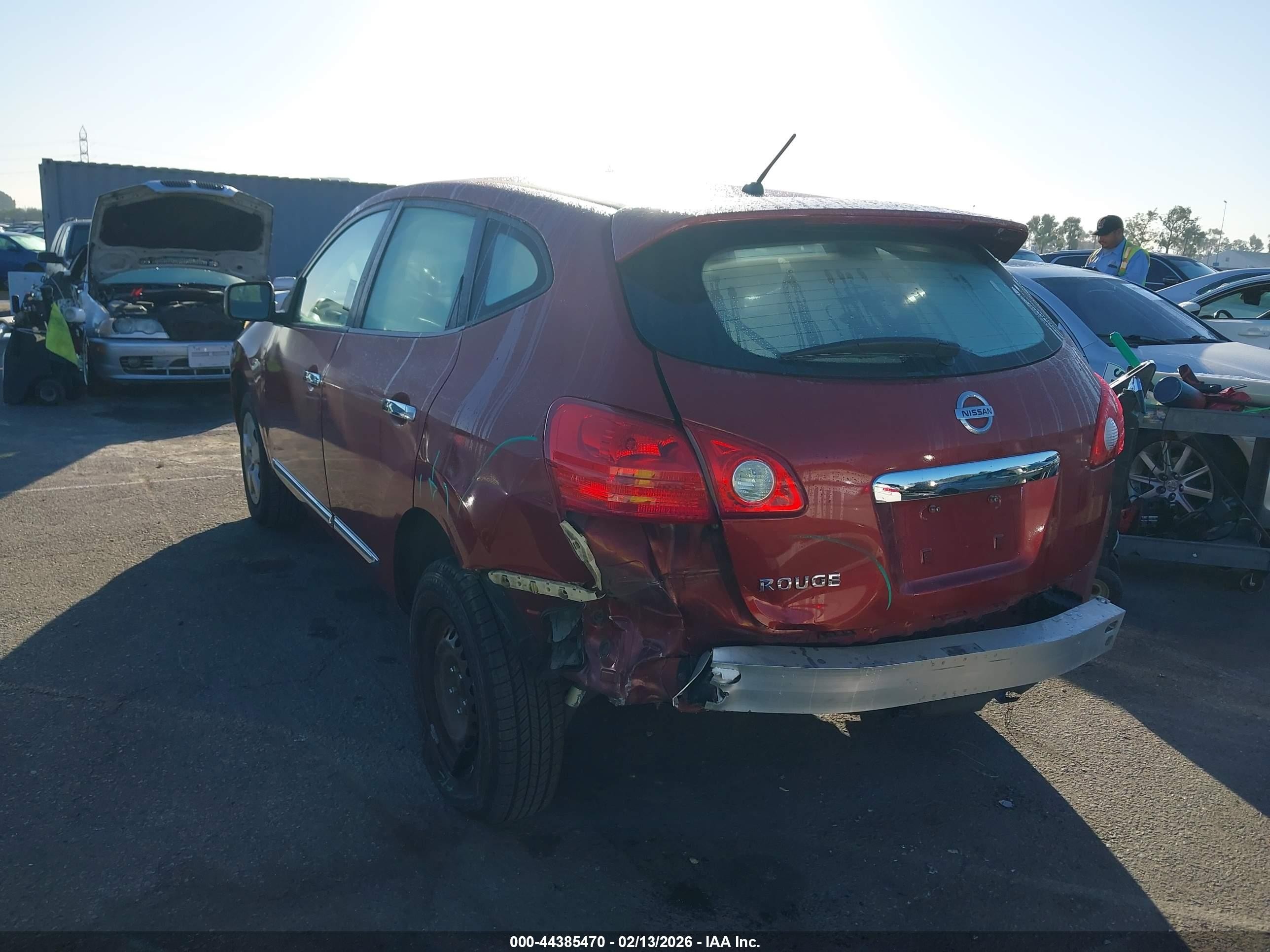 2013 Nissan Rogue S Red vin: JN8AS5MT3DW043366