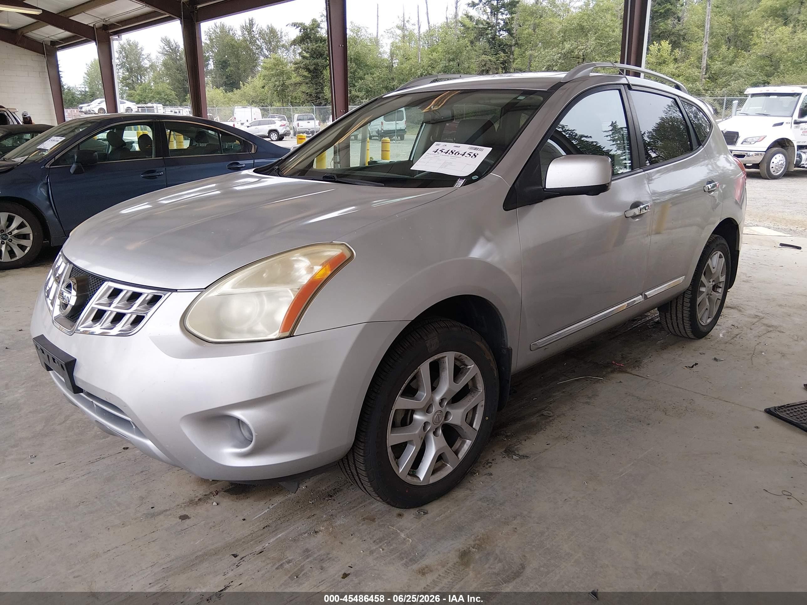 2013 Nissan Rogue Sv W/sl Pkg Silver vin: JN8AS5MT3DW517414
