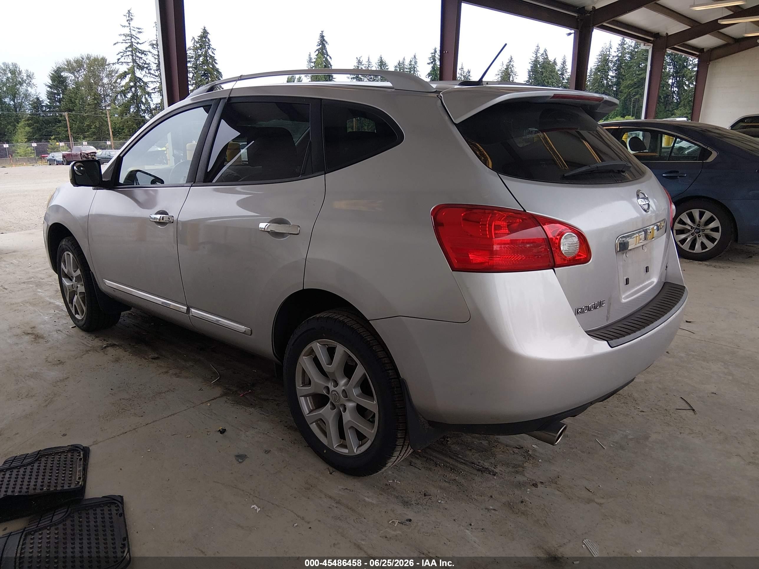 2013 Nissan Rogue Sv W/sl Pkg Silver vin: JN8AS5MT3DW517414
