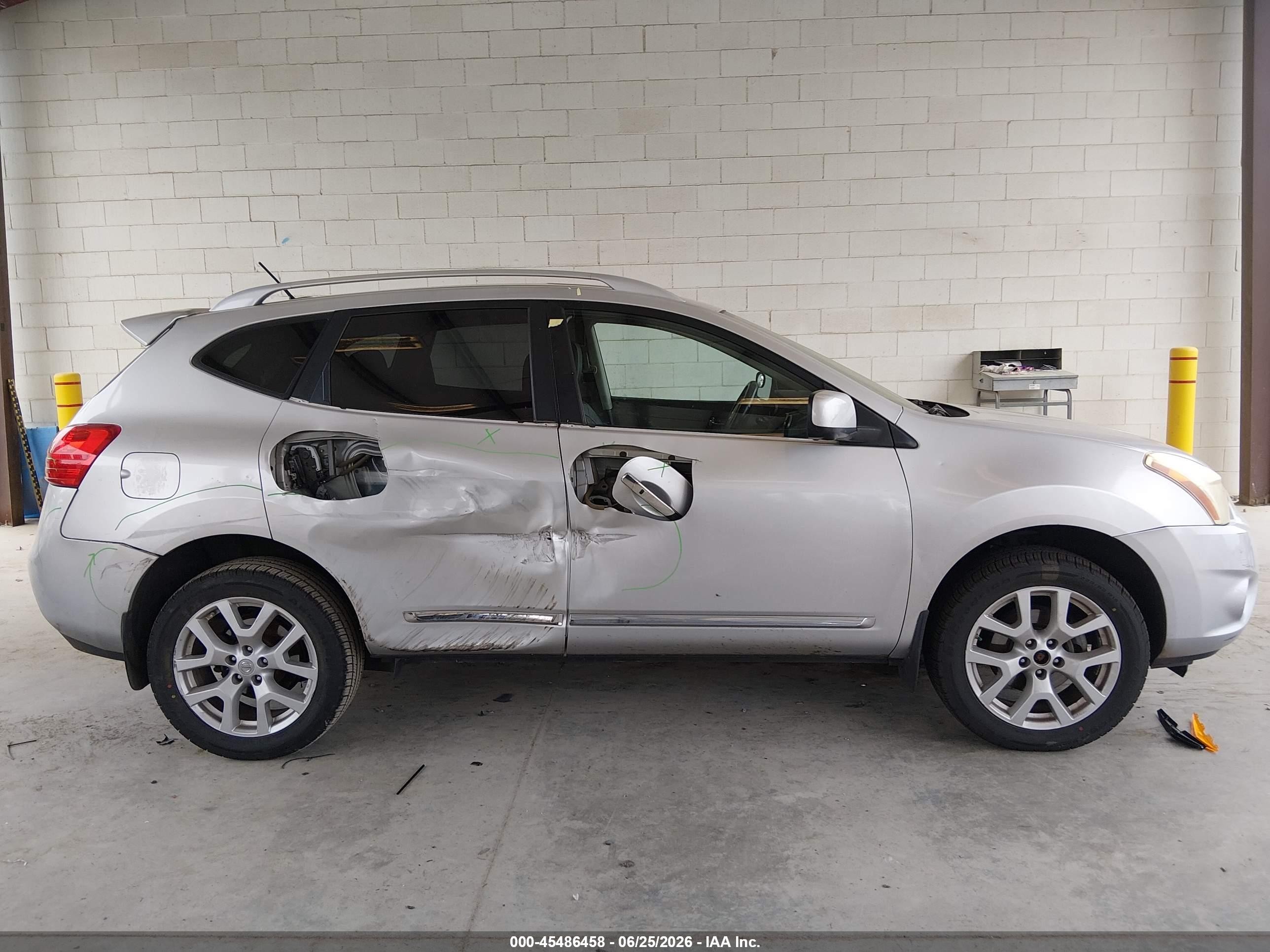 2013 Nissan Rogue Sv W/sl Pkg Silver vin: JN8AS5MT3DW517414