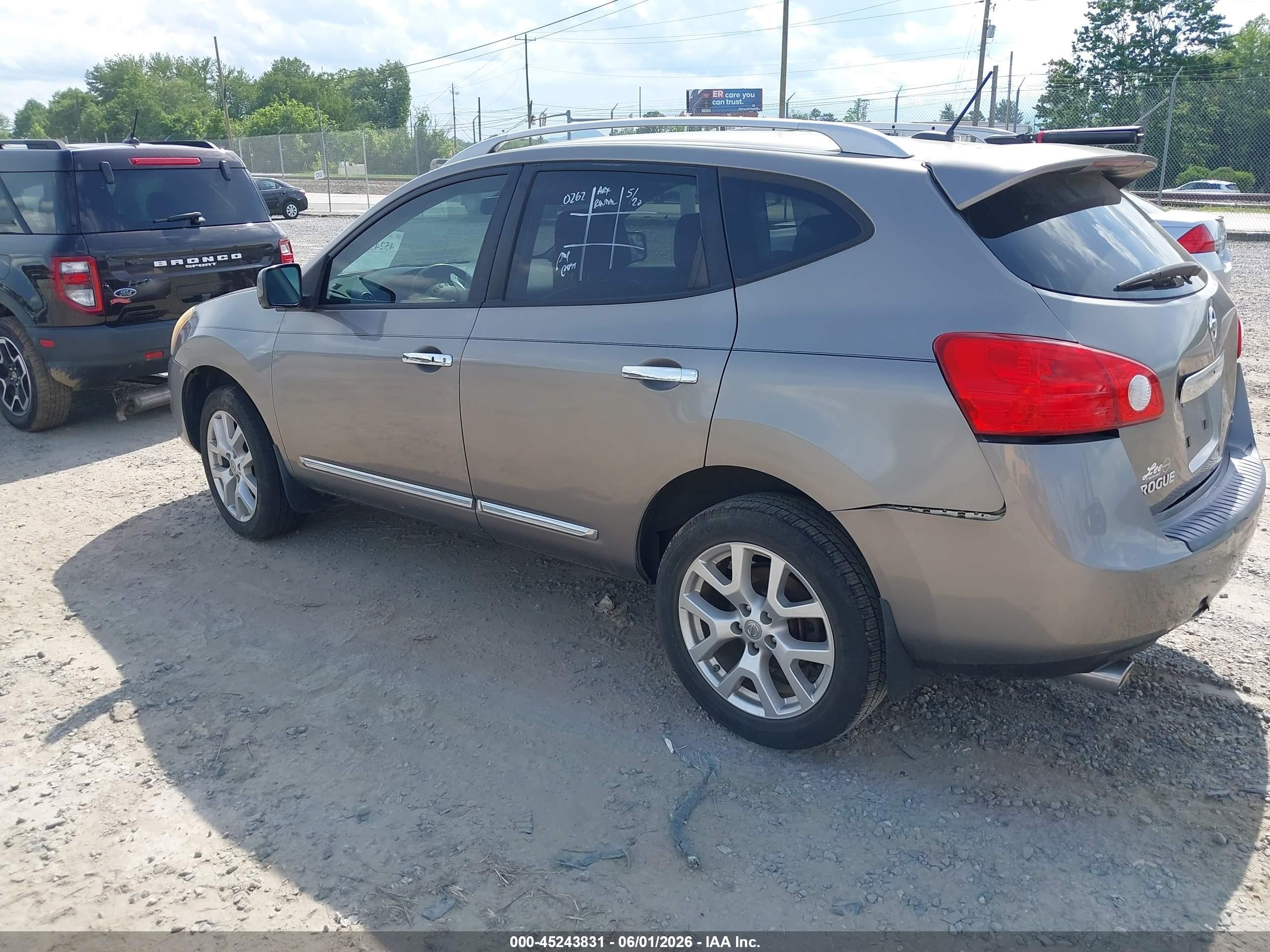 2013 Nissan Rogue Sv W/sl Pkg Silver vin: JN8AS5MT3DW533385